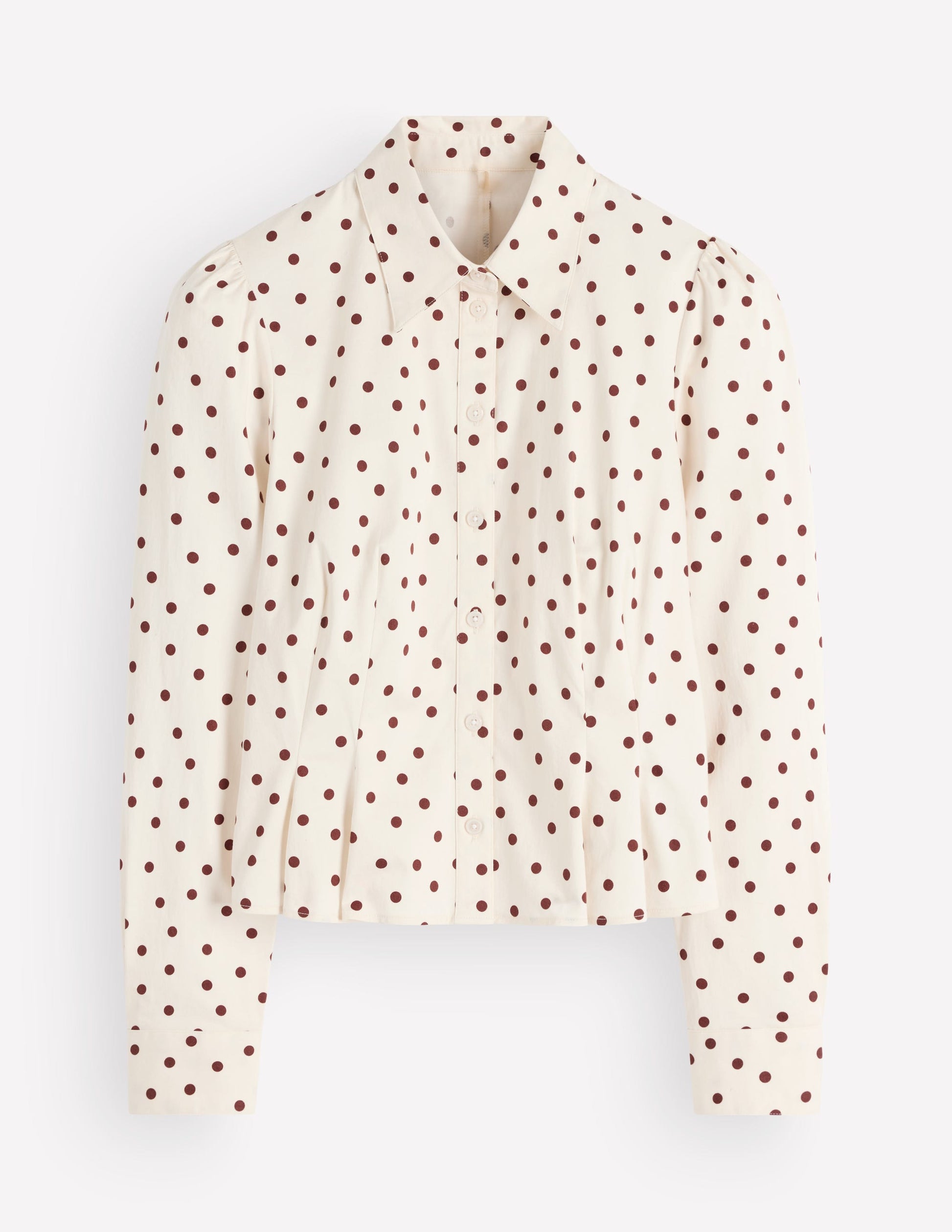 Julia Darted Cotton Shirt-Ivory, Boden Spot-5