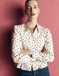 Julia Darted Cotton Shirt-Ivory, Boden Spot
