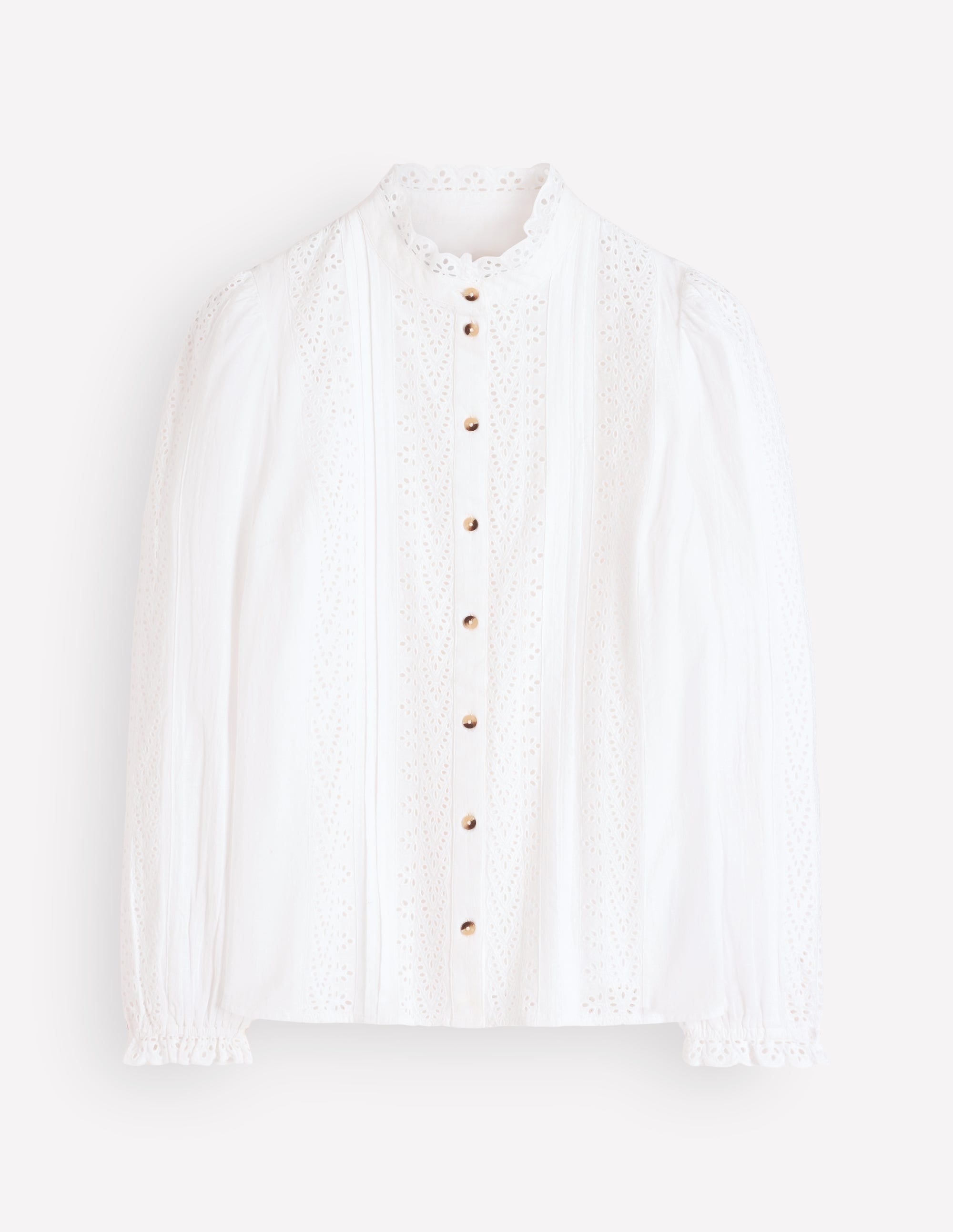 Cotton Broderie Top-Ivory - Image 5