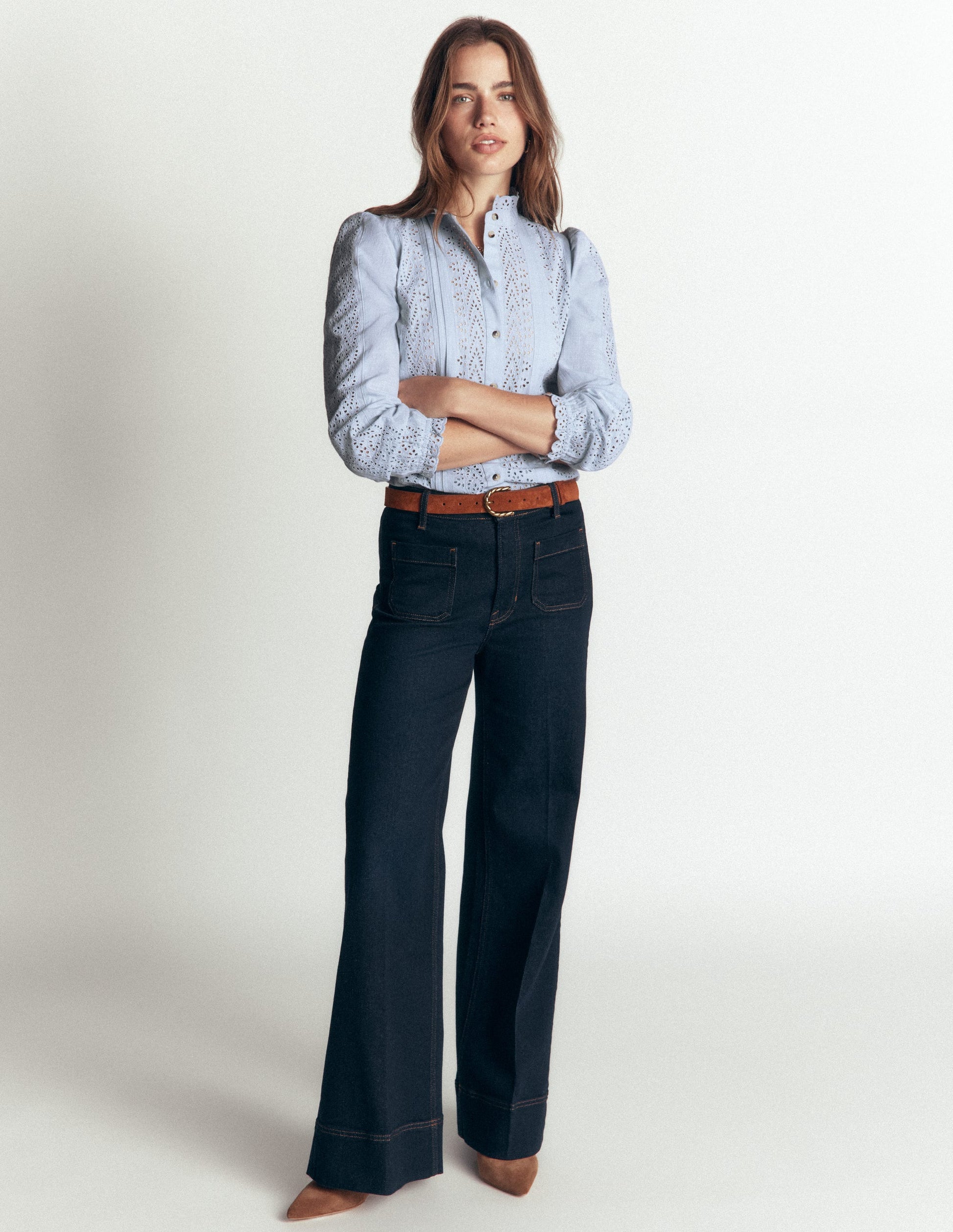 Cotton Broderie Top-Niagra Mist-5