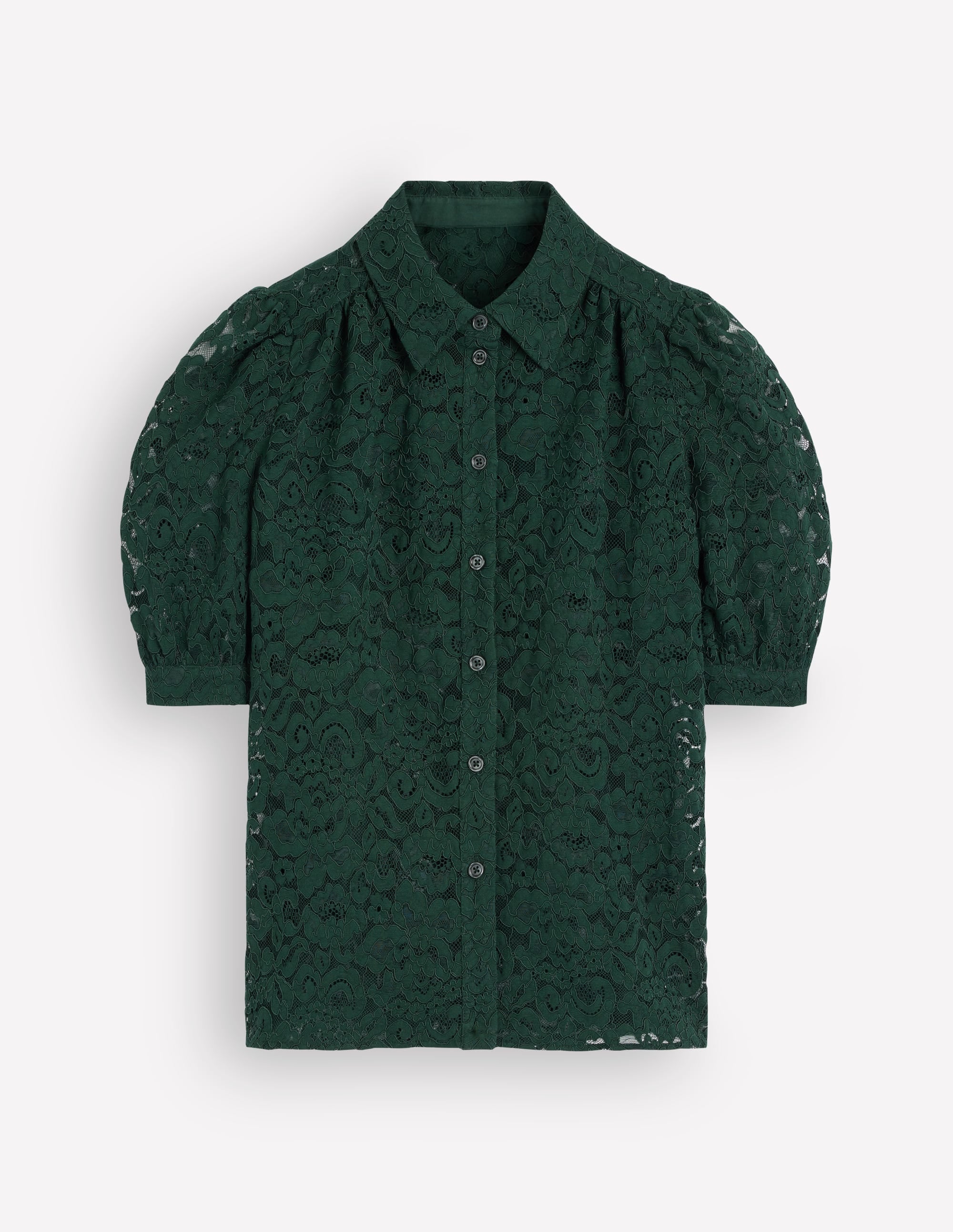 Penelope Lace Shirt-Dark Green - Image 6