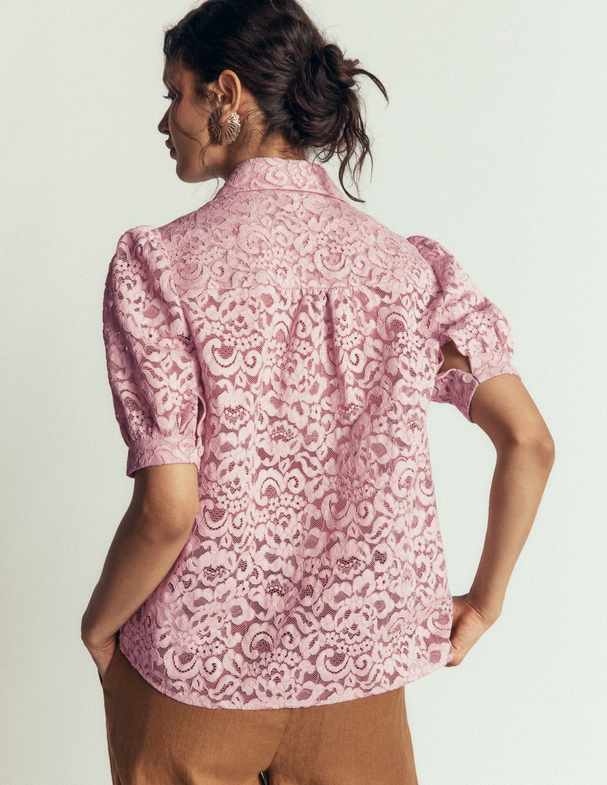 Penelope Lace Shirt-Pink Violet-3