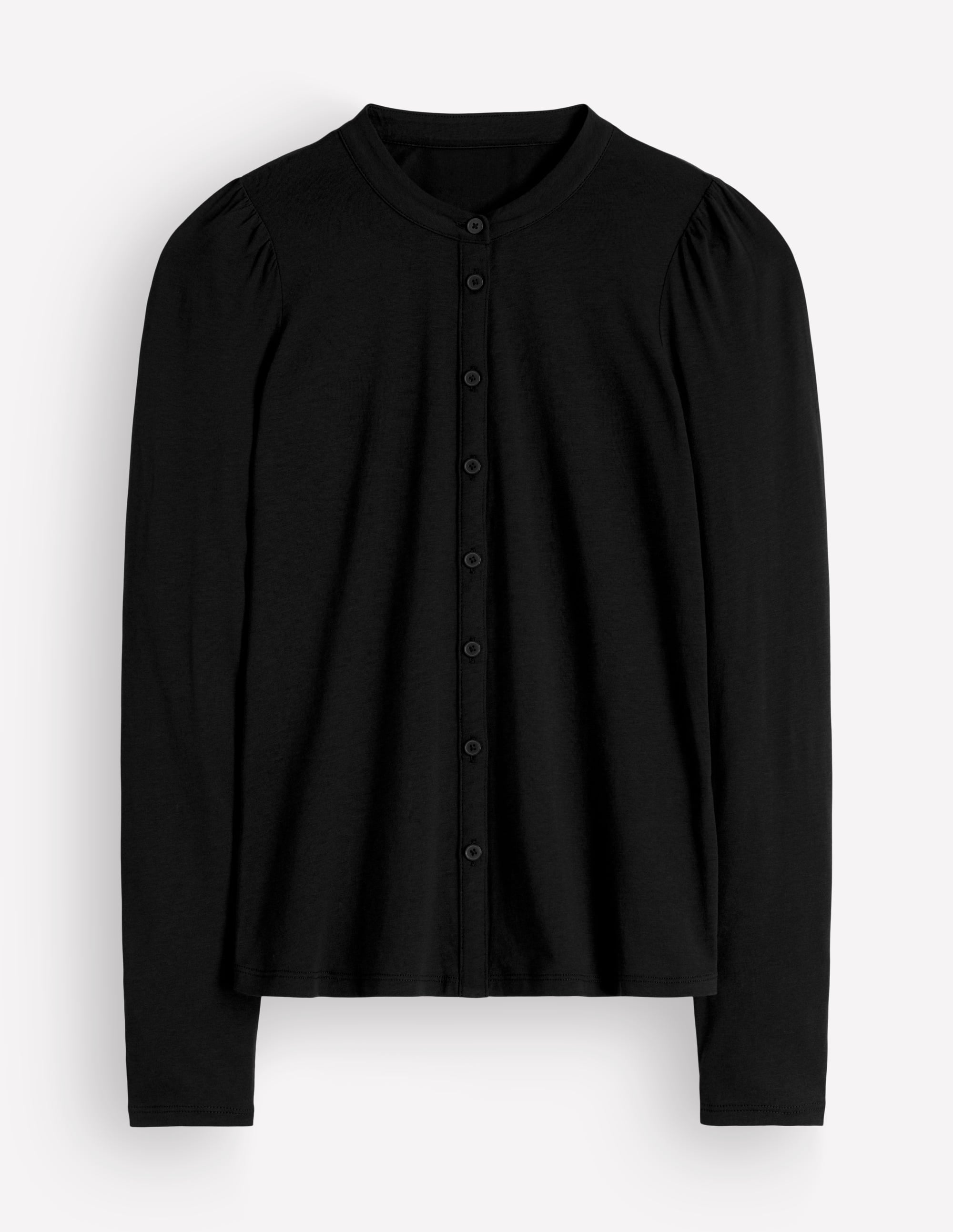 Supersoft Puff Sleeve Shirt-Black - Image 5