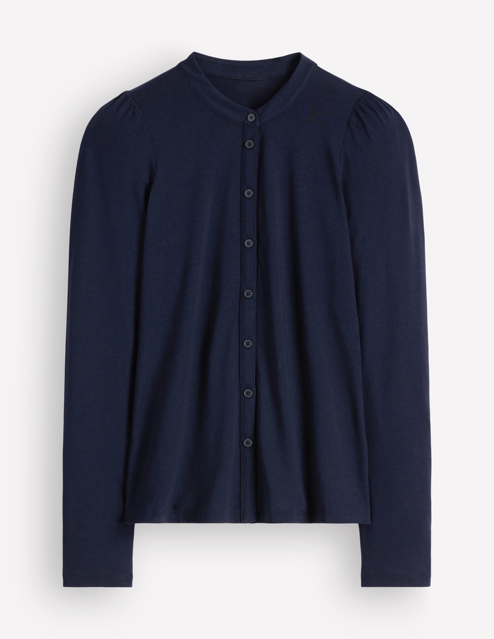 Supersoft Puff Sleeve Shirt-Navy - Image 4