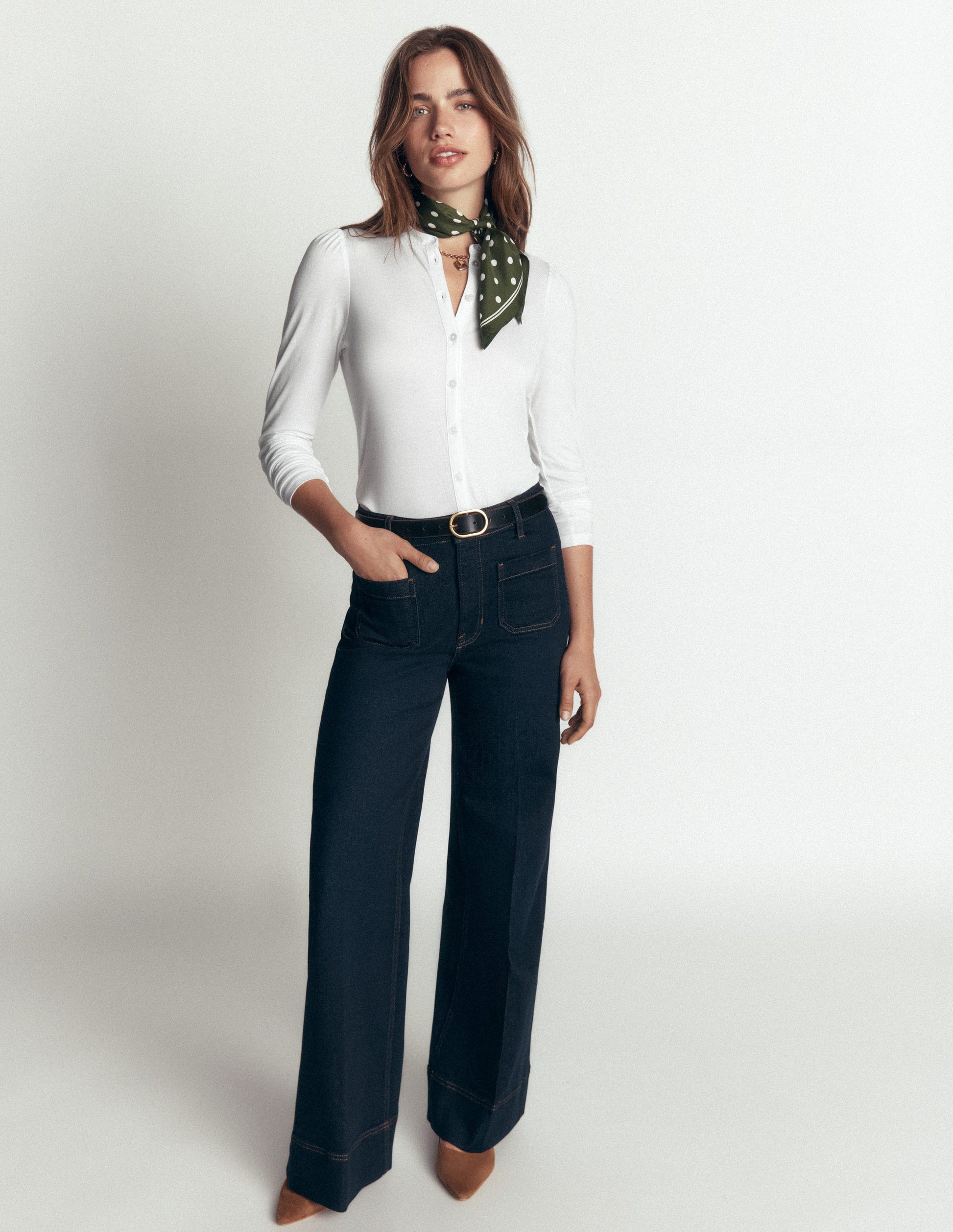 Supersoft Puff Sleeve Shirt-White-4