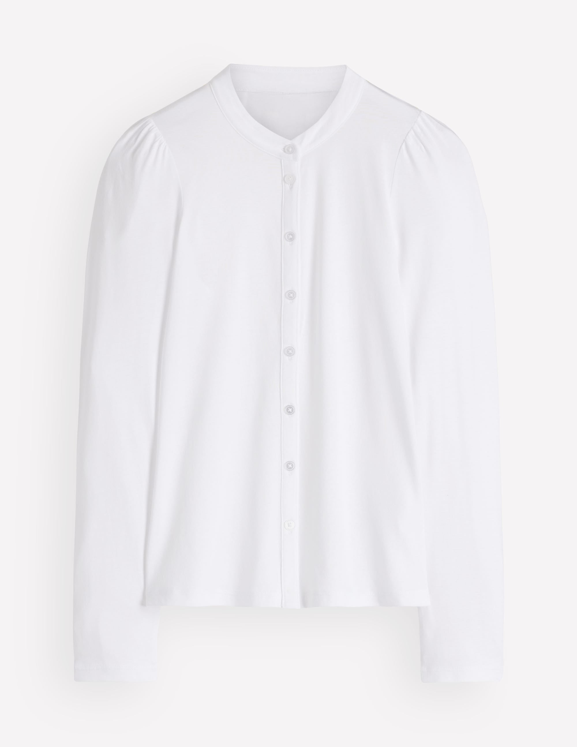 Supersoft Puff Sleeve Shirt-White - Image 5