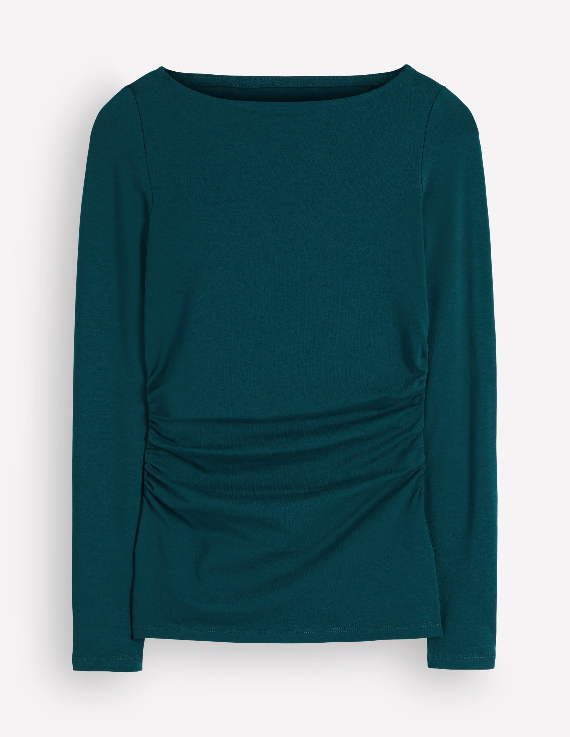 Gathered Detail Long sleeve-Midnight Teal-5