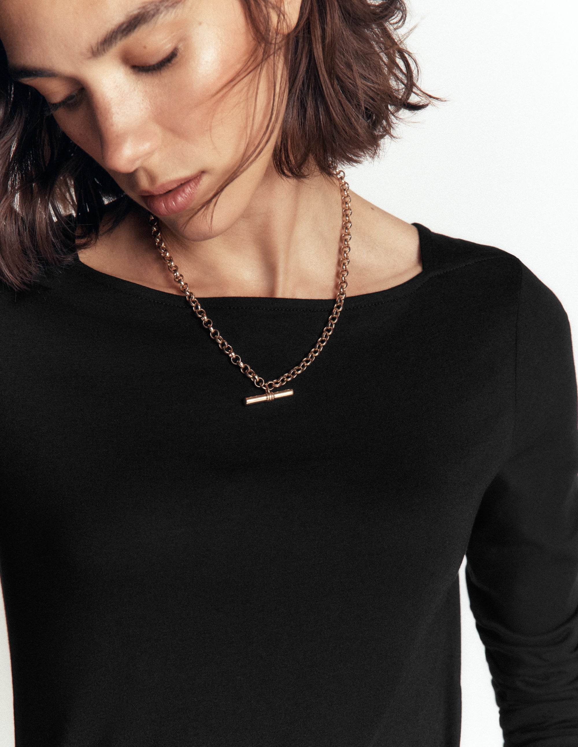 Square Neck Long Sleeve-Black - Image 2