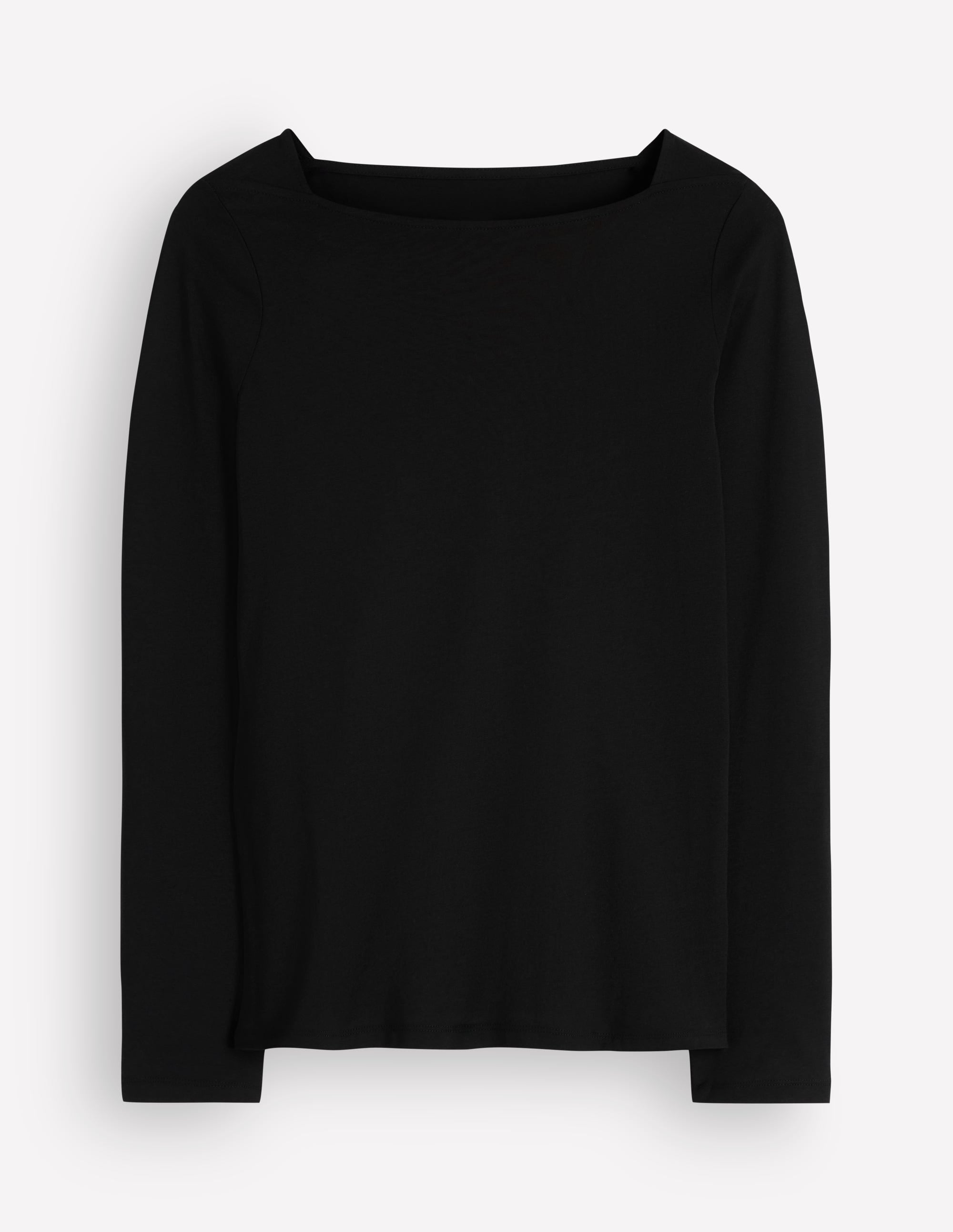 Square Neck Long Sleeve-Black - Image 4