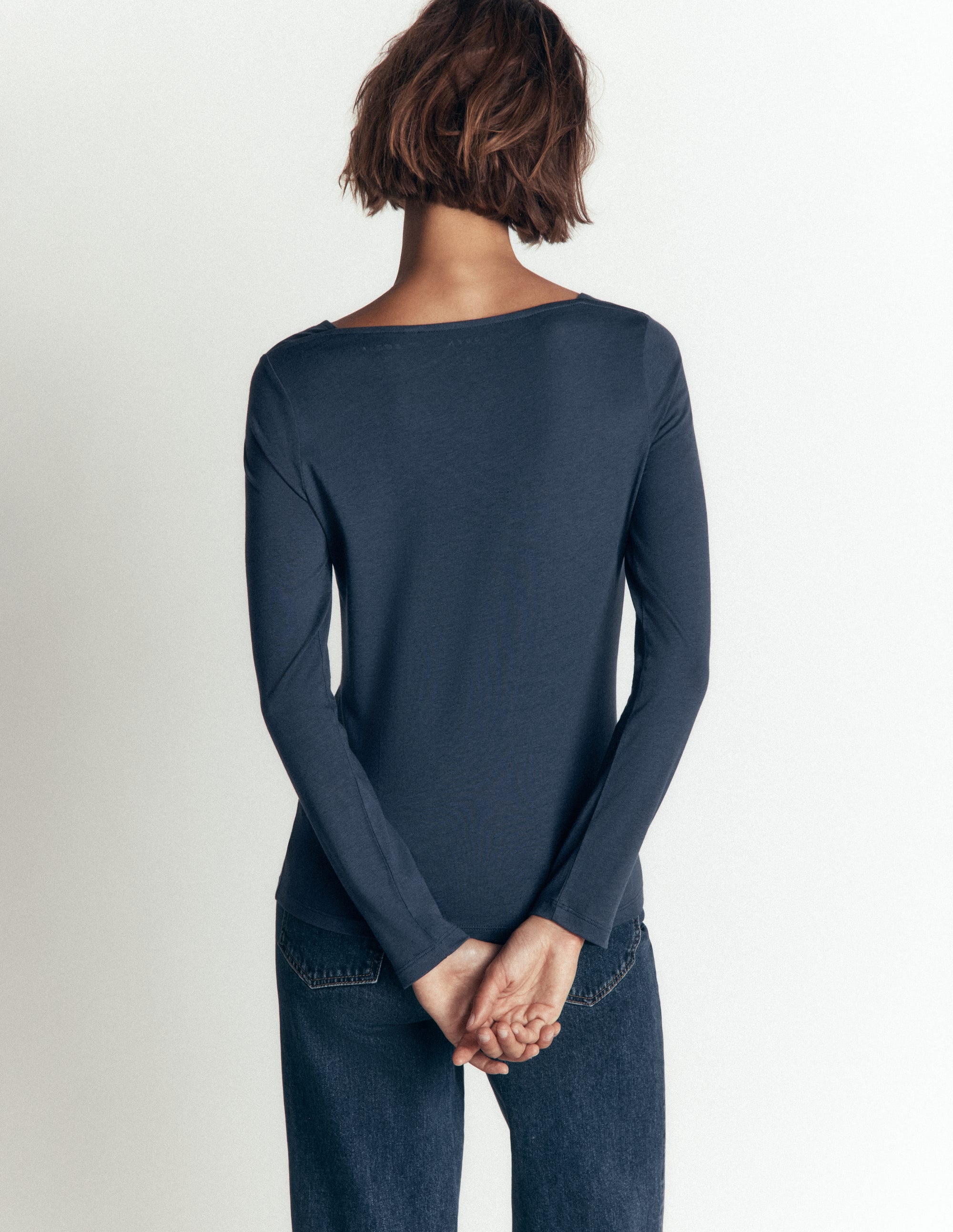 Square Neck Long Sleeve-Midnight Ocean - Image 3