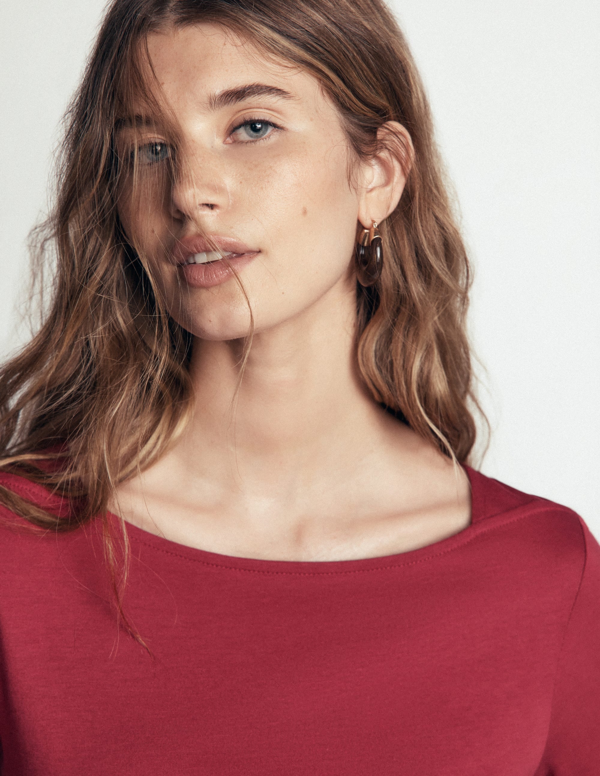 Square Neck Long Sleeve-Rich Chestnut - Image 2