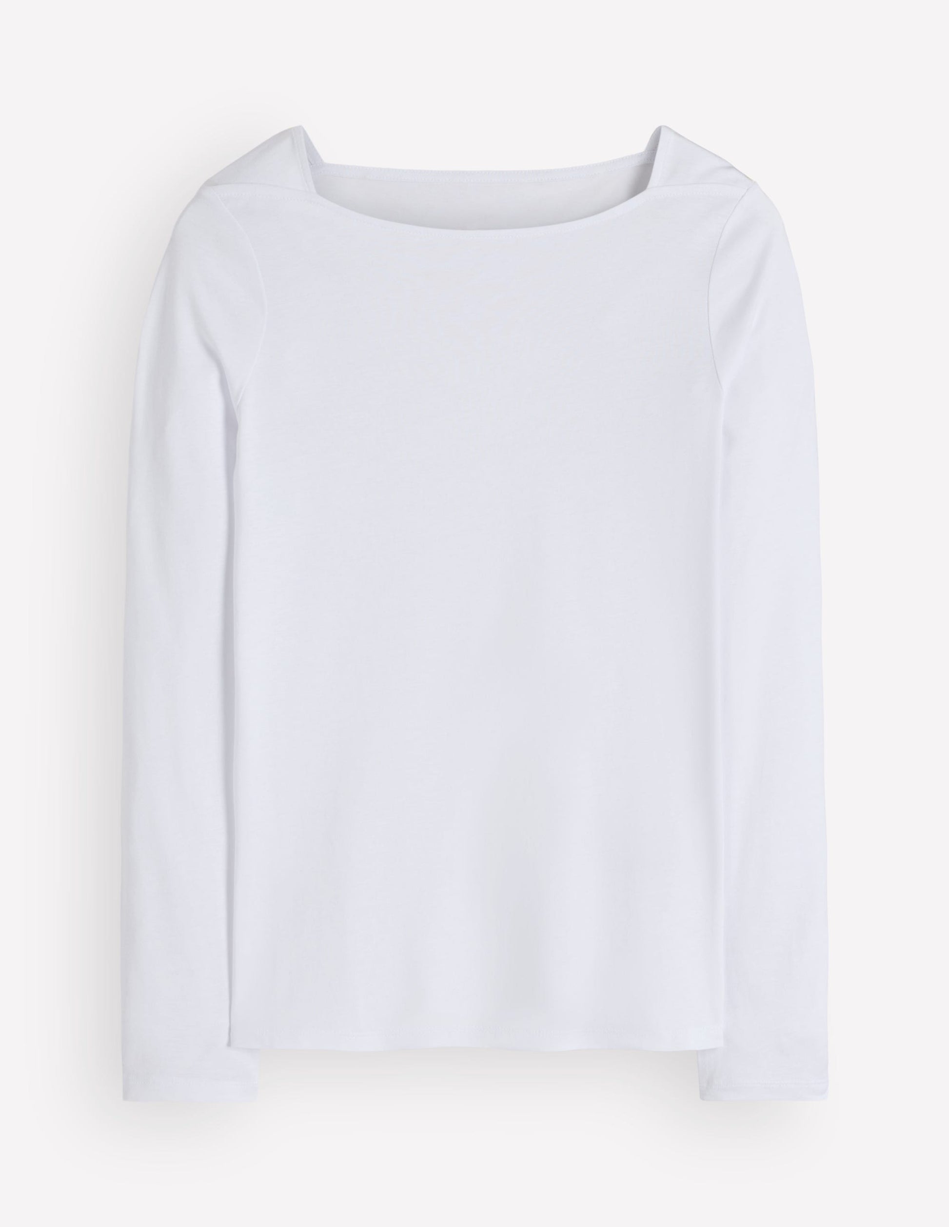 Square Neck Long Sleeve-White-5