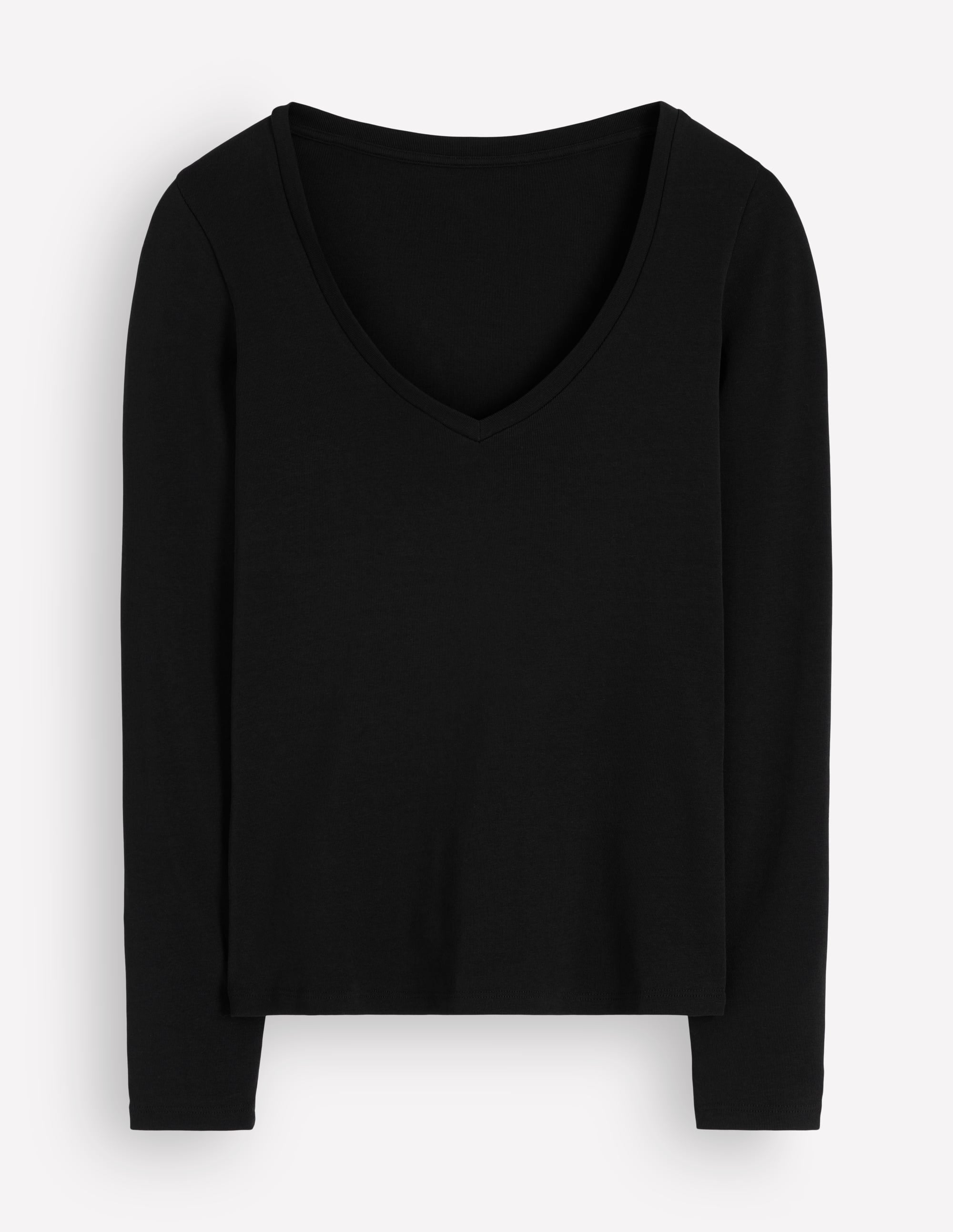 Essential V Neck Top-Black - Image 6