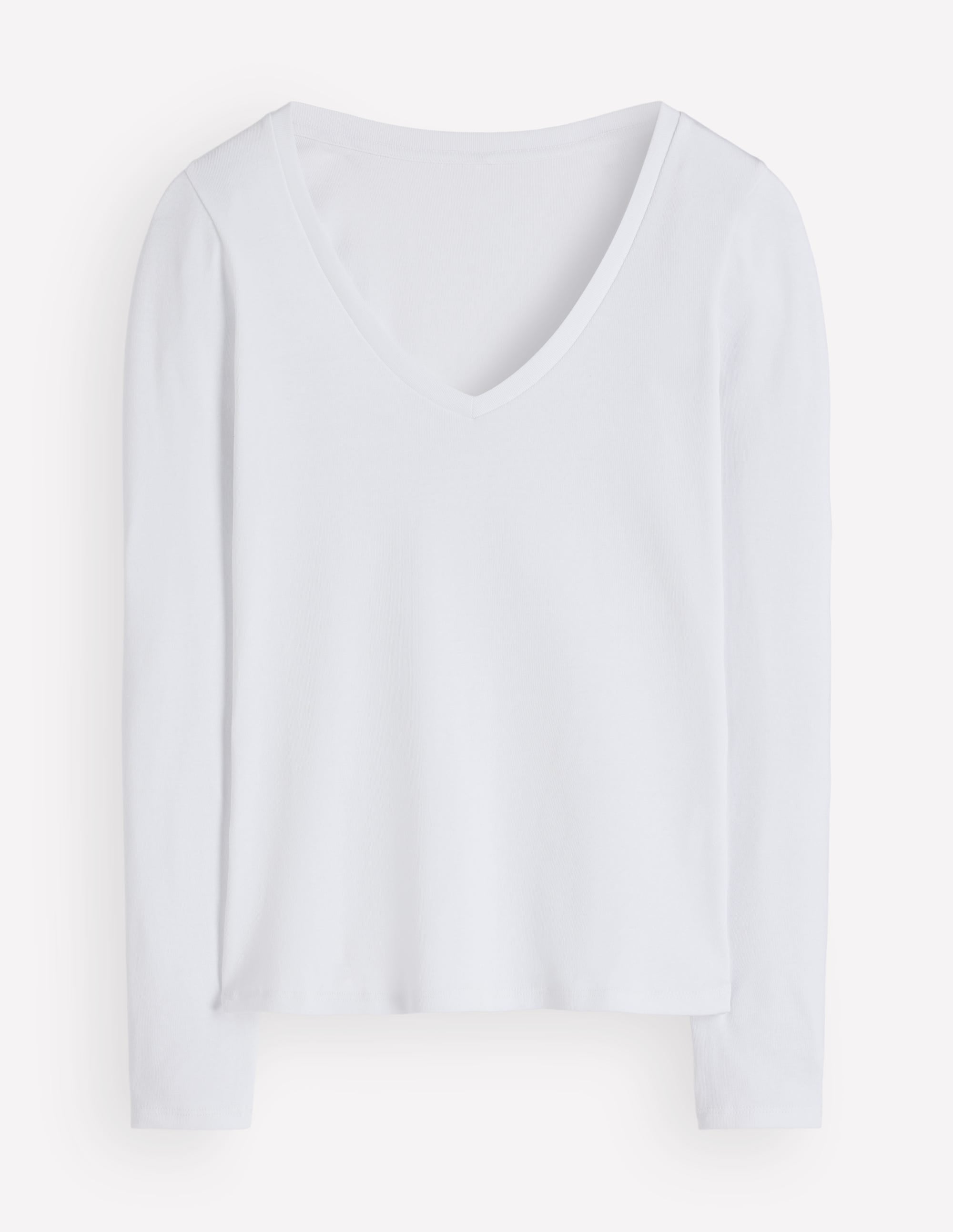 Essential V Neck Top-White - Image 6