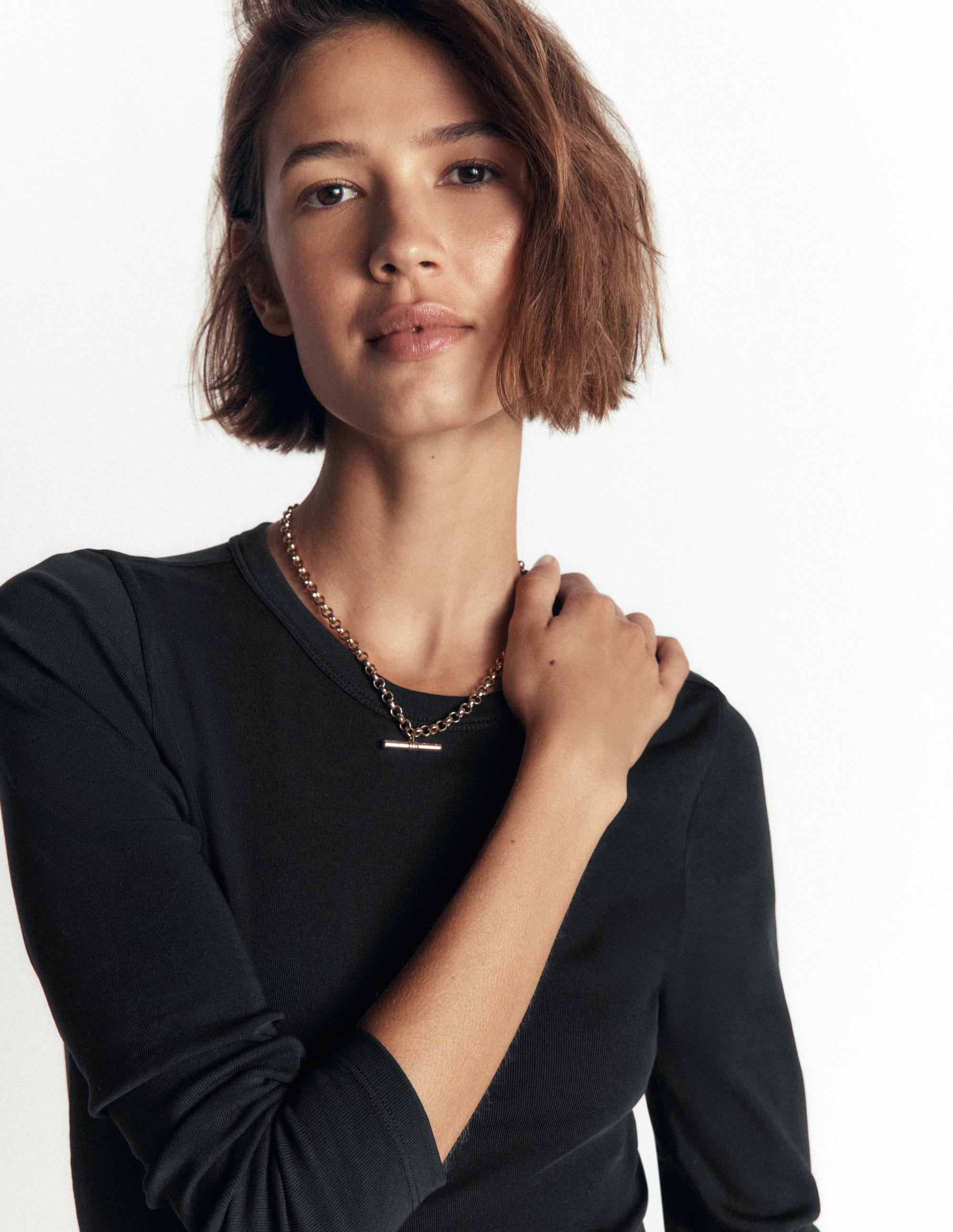 Annie Essential Crew Neck Top-Black - Image 2