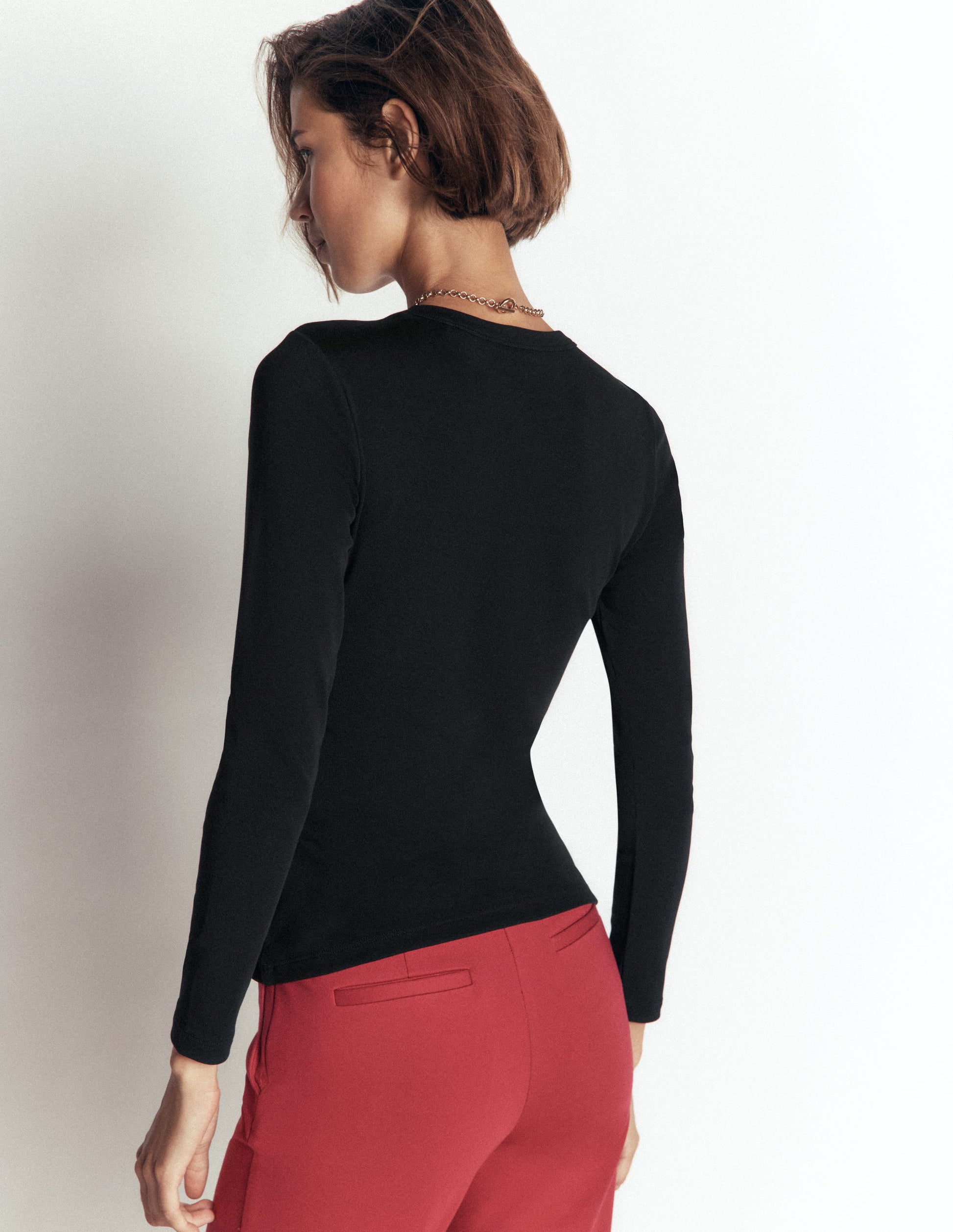 Annie Essential Crew Neck Top-Black-3
