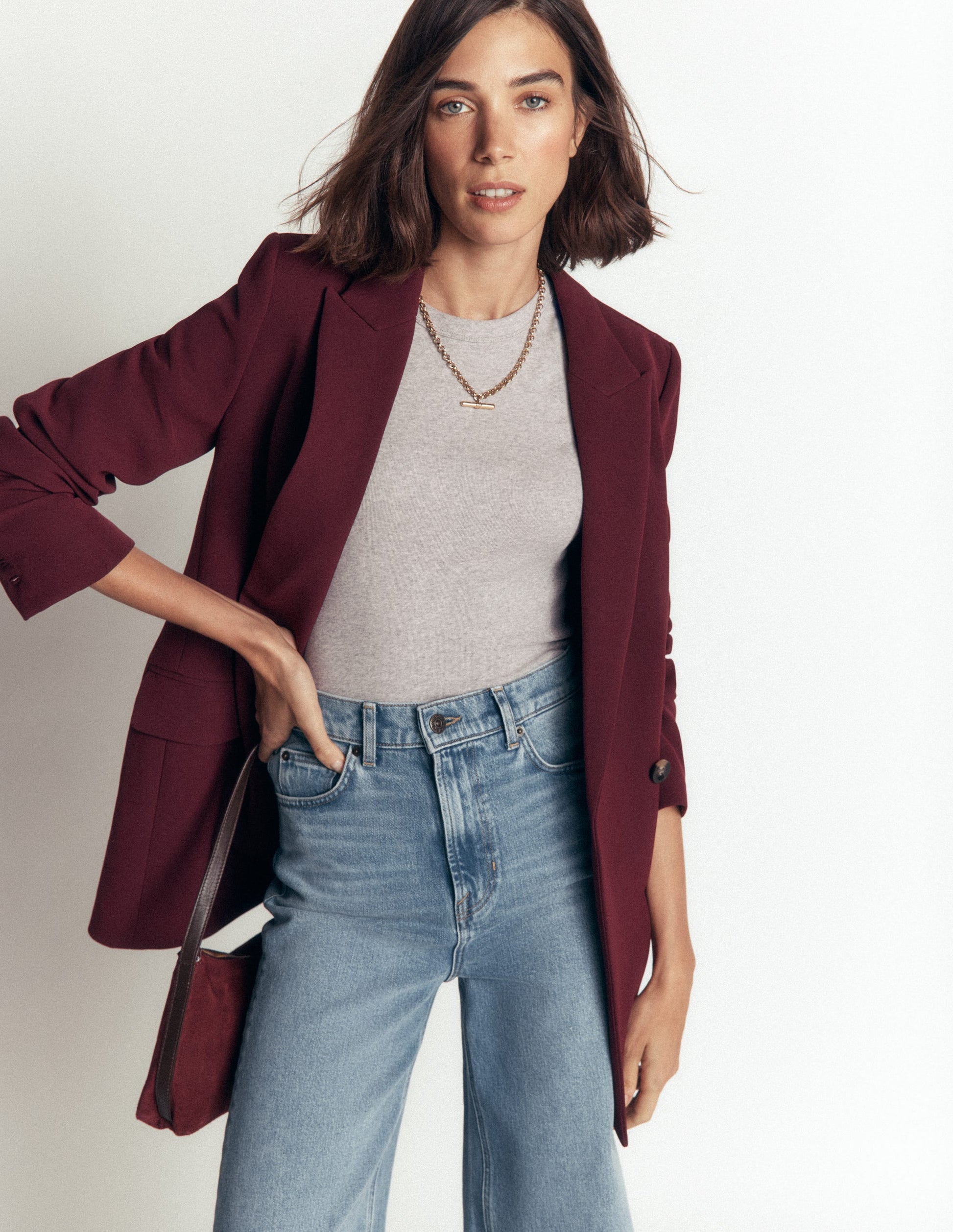 Annie Essential Crew Neck Top-Grey Marl-3