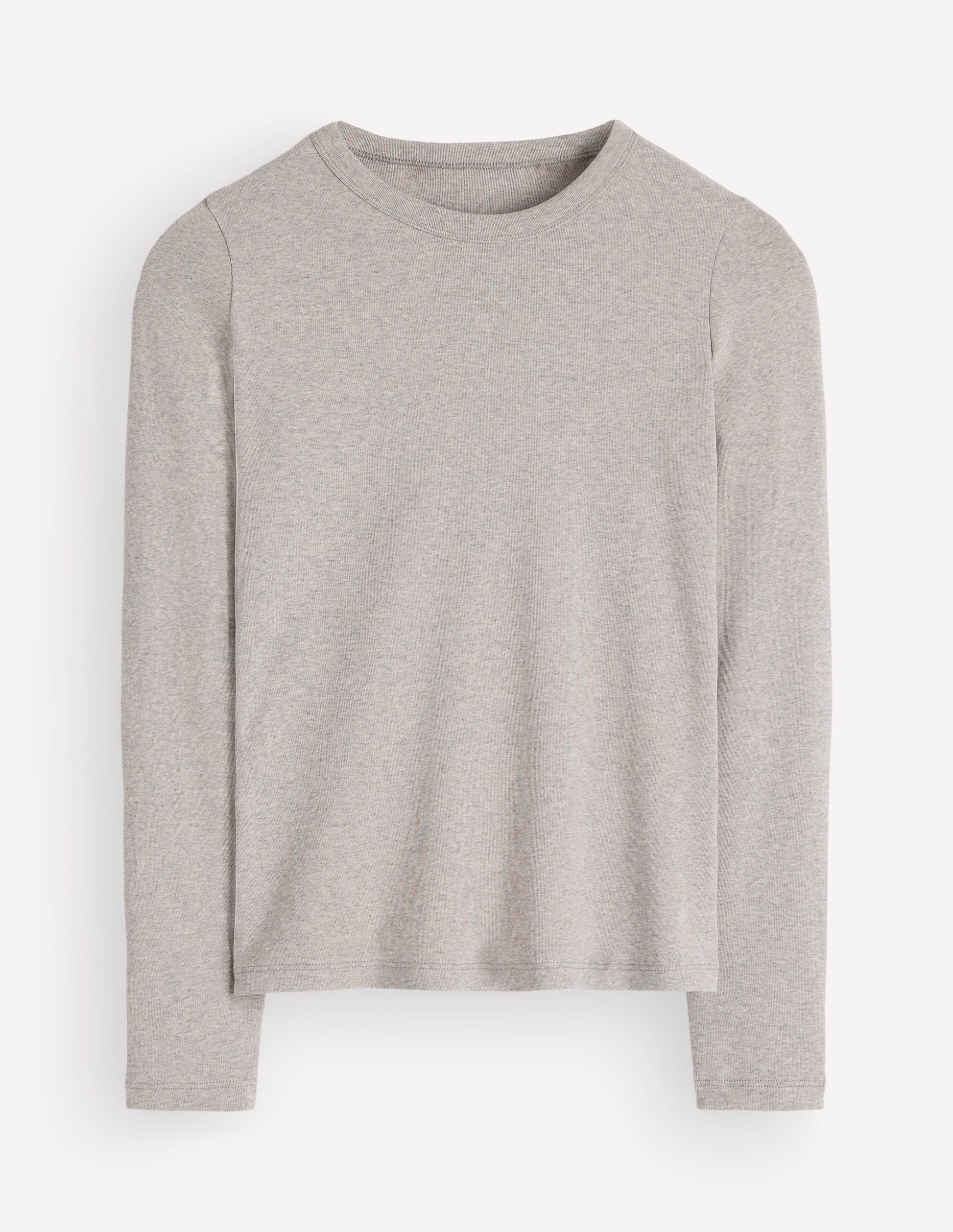Annie Essential Crew Neck Top-Grey Marl-4