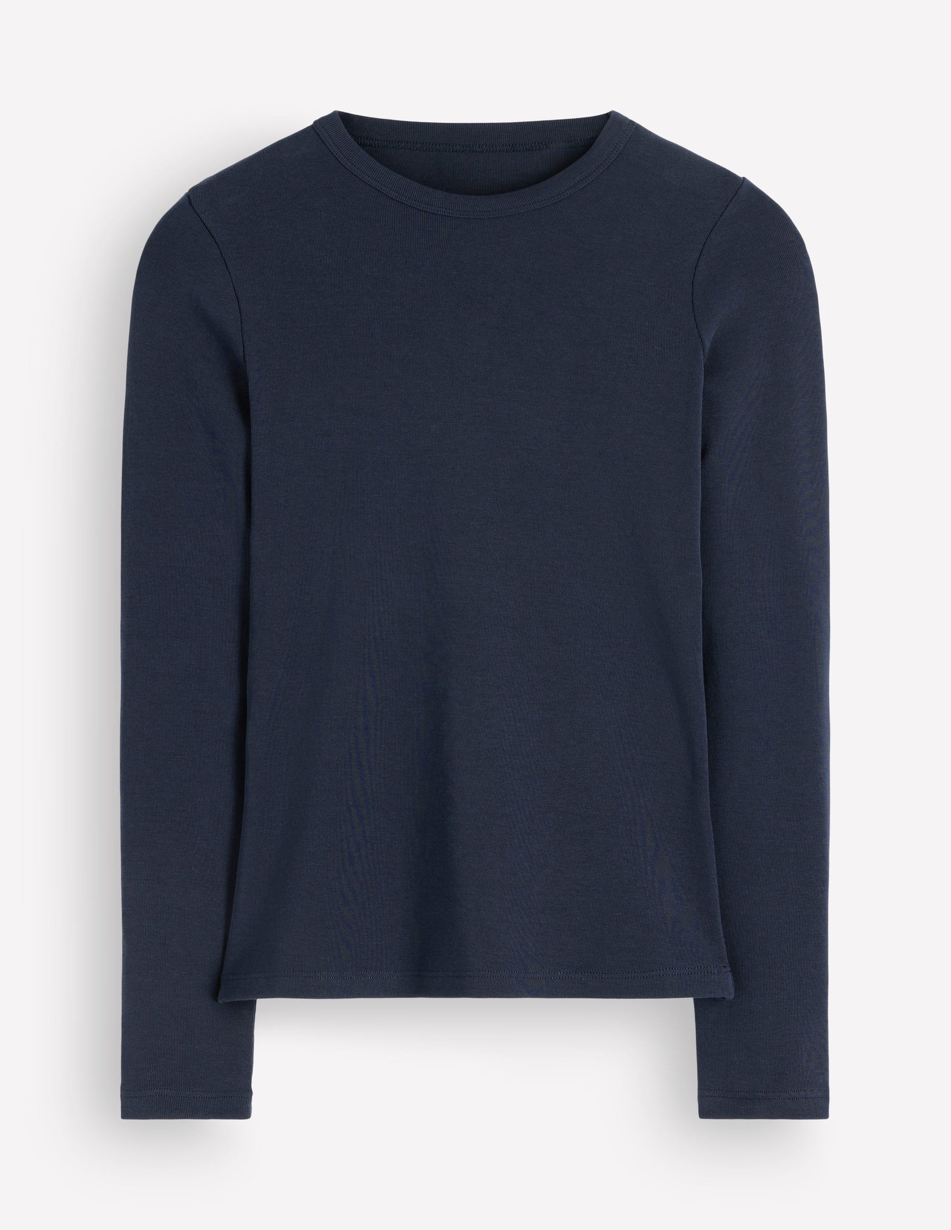 Annie Essential Crew Neck Top-NAVY-5