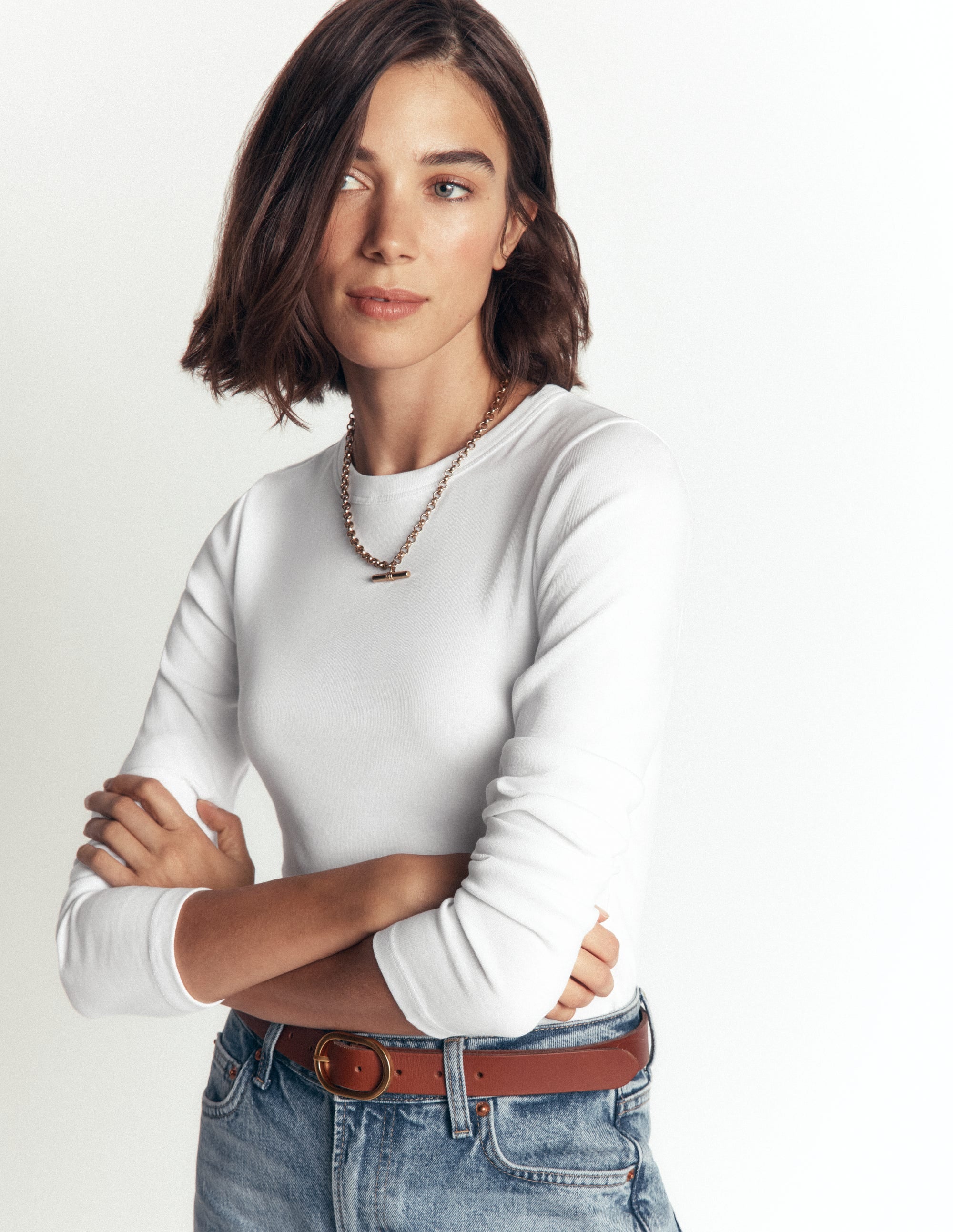 Annie Essential Crew Neck Top-White - Image 4