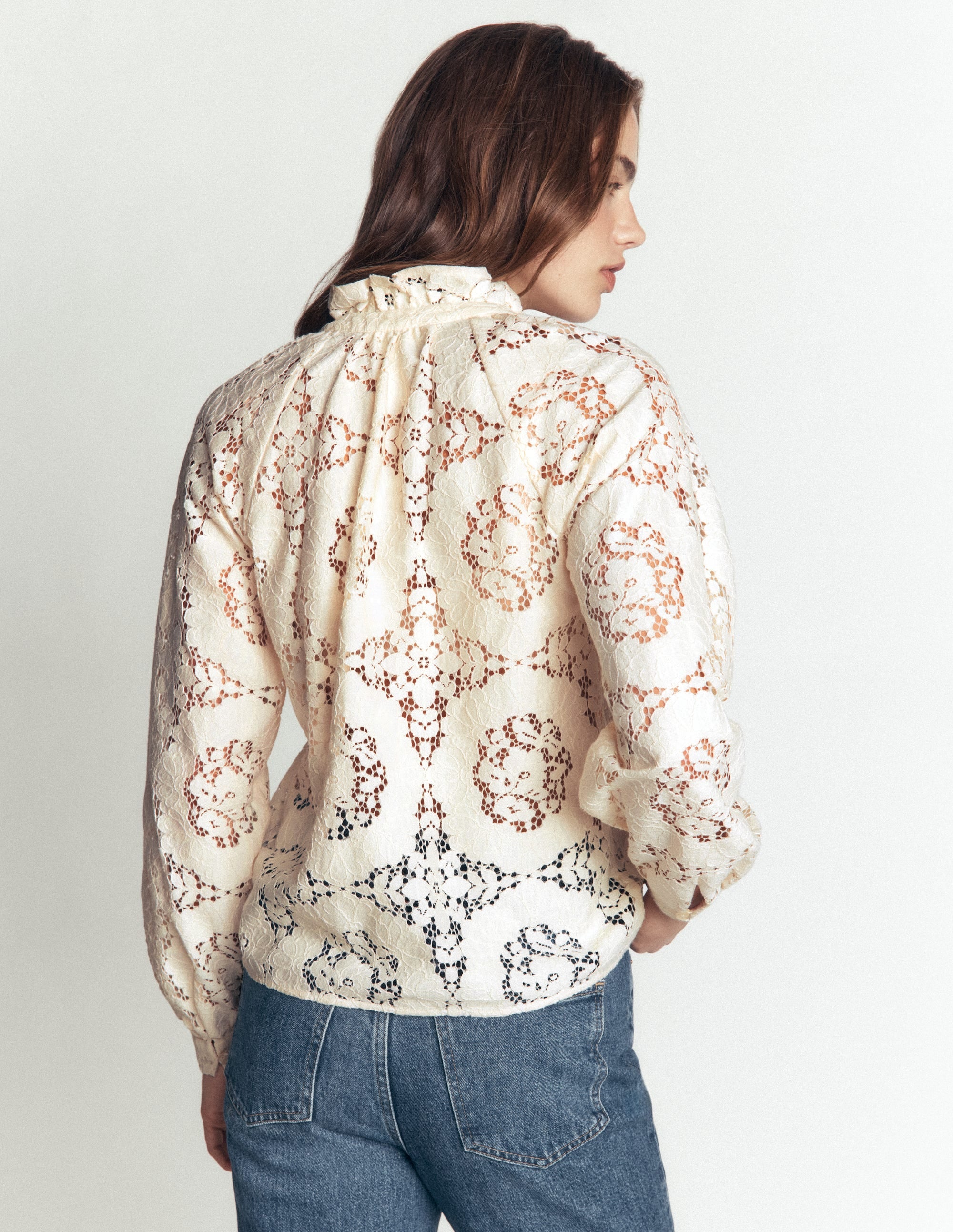 Erica Lace Top-Ivory - Image 3