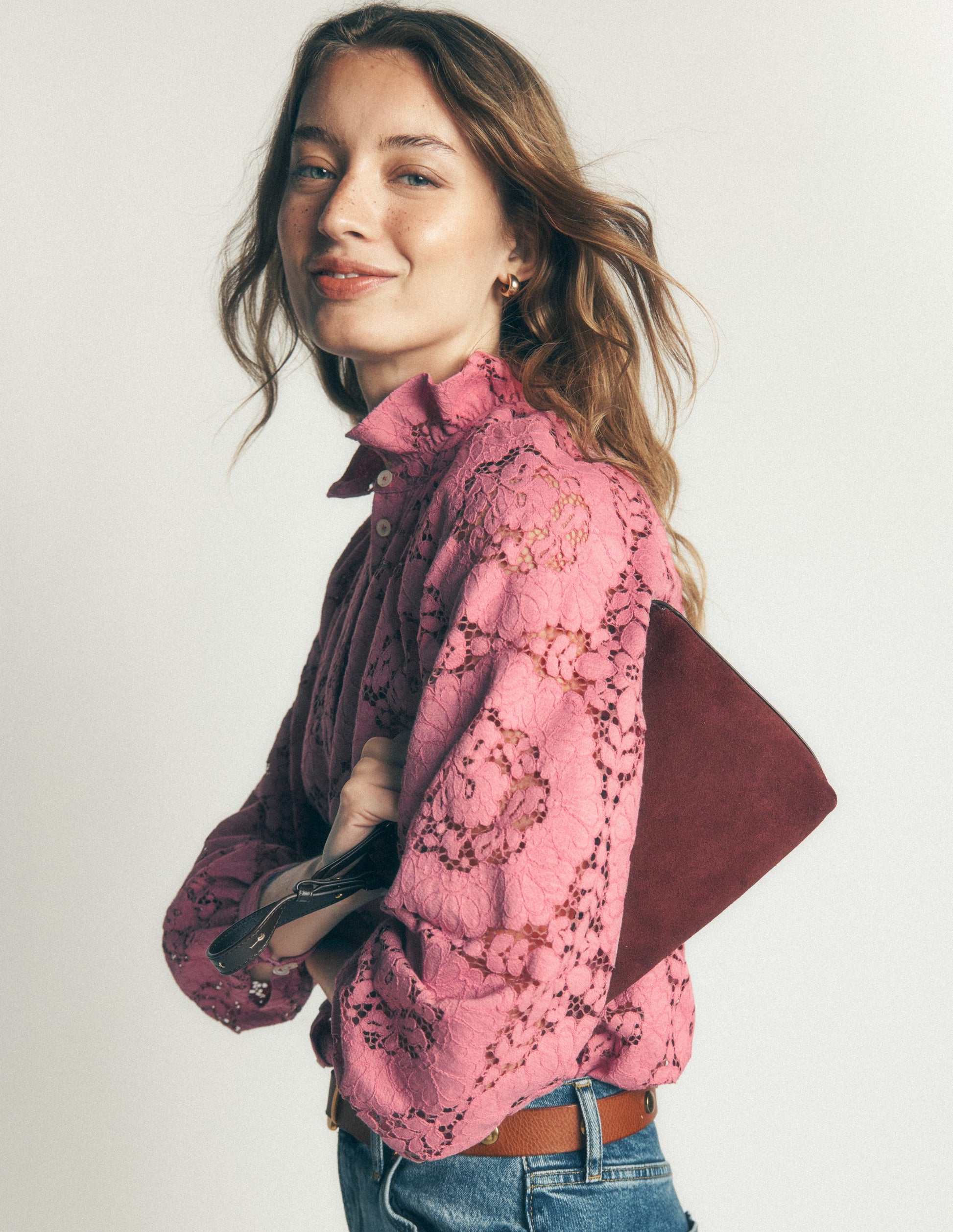 Erica Lace Top-Heather Rose-3