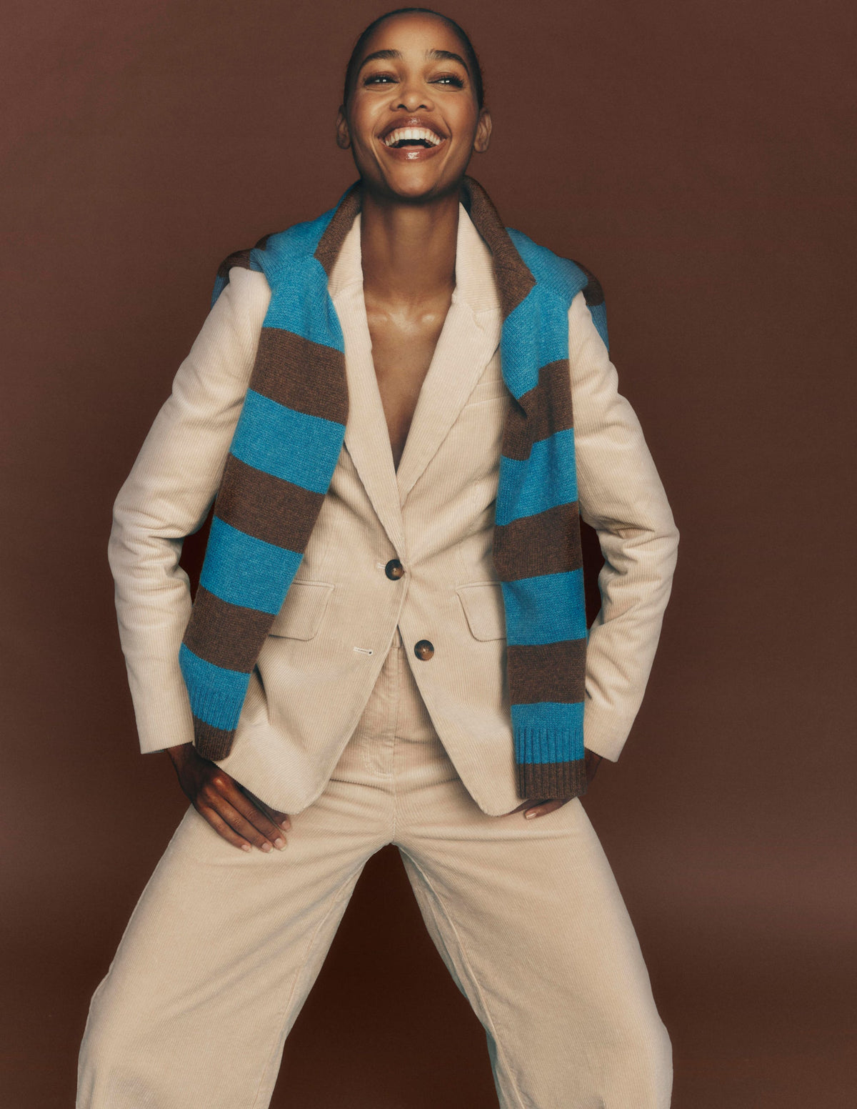 Stamford Cord Blazer-Latte - Image 1