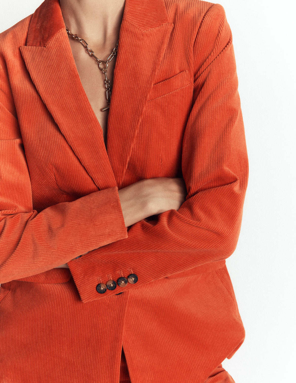 Stamford Cord Blazer-Spiced Ginger - Image 3