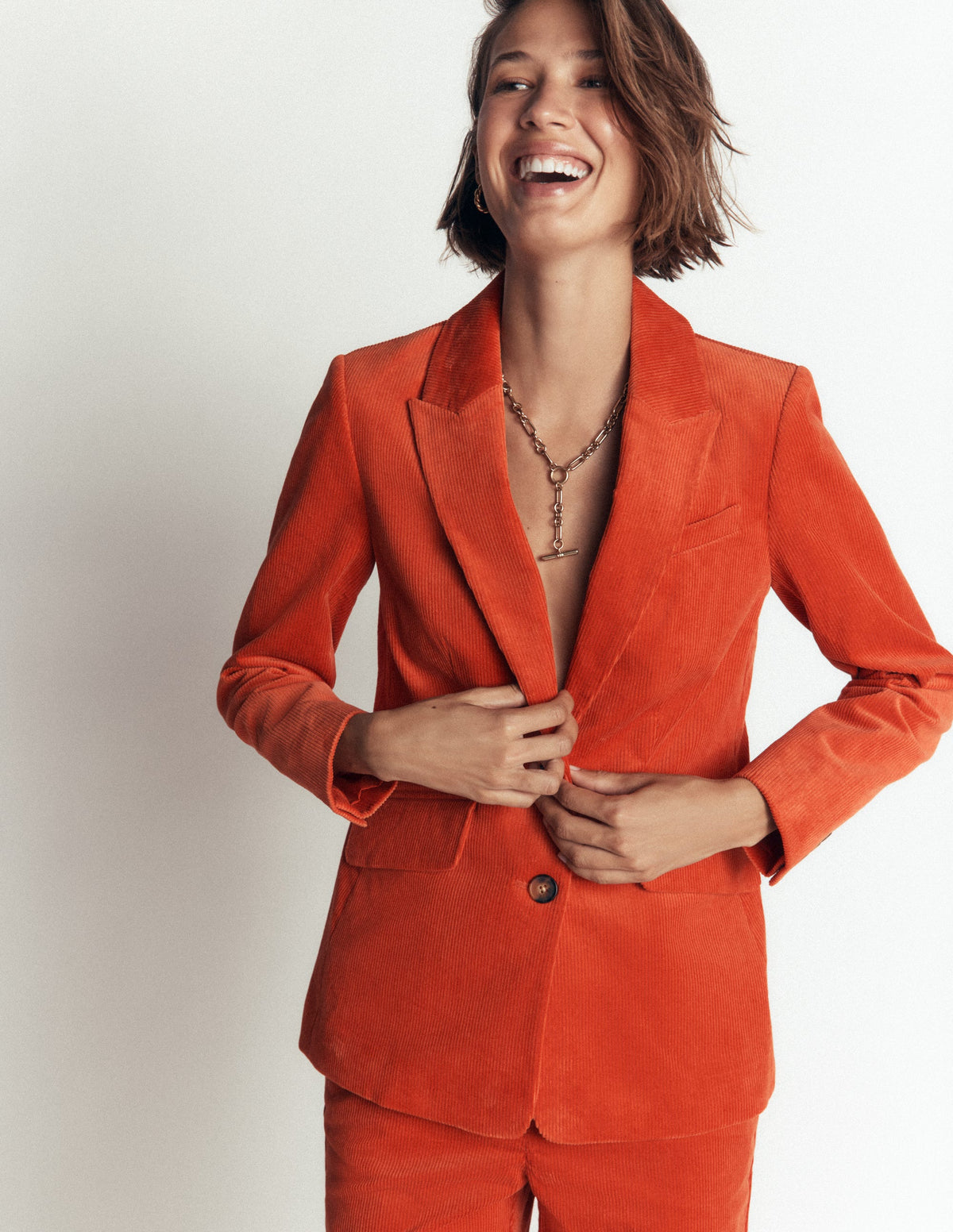 Stamford Cord Blazer-Spiced Ginger-5
