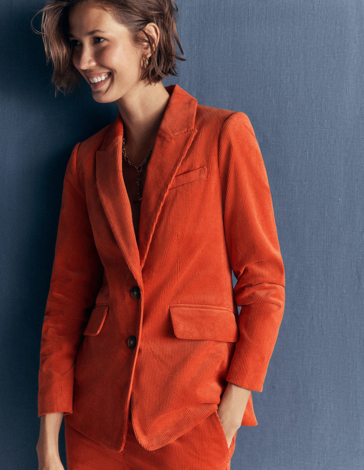 Stamford Cord Blazer-Spiced Ginger - Image 6