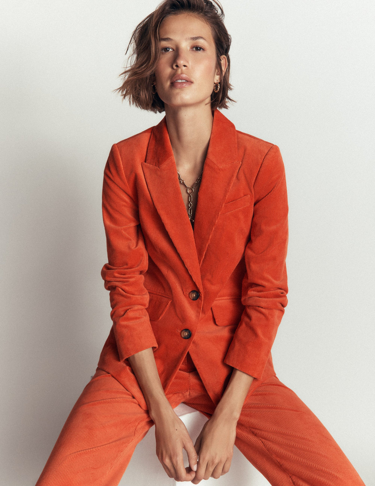 Stamford Cord Blazer-Spiced Ginger - Image 7