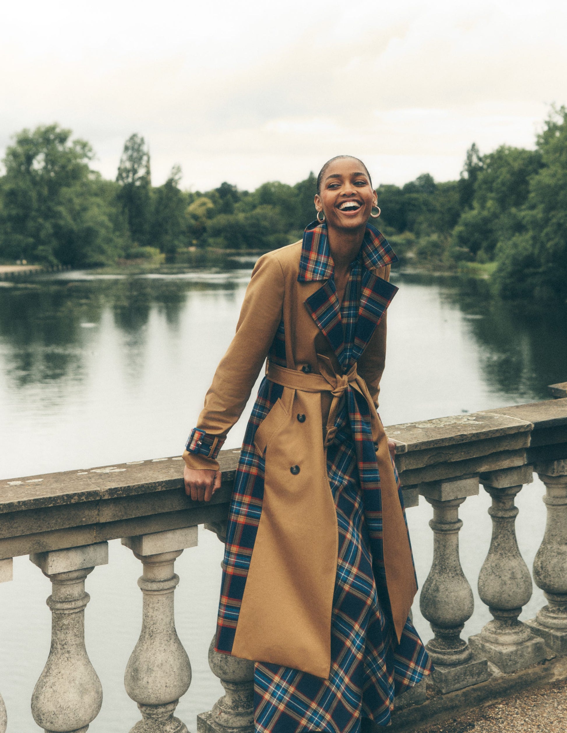 Double Breasted Trench-Camel-1