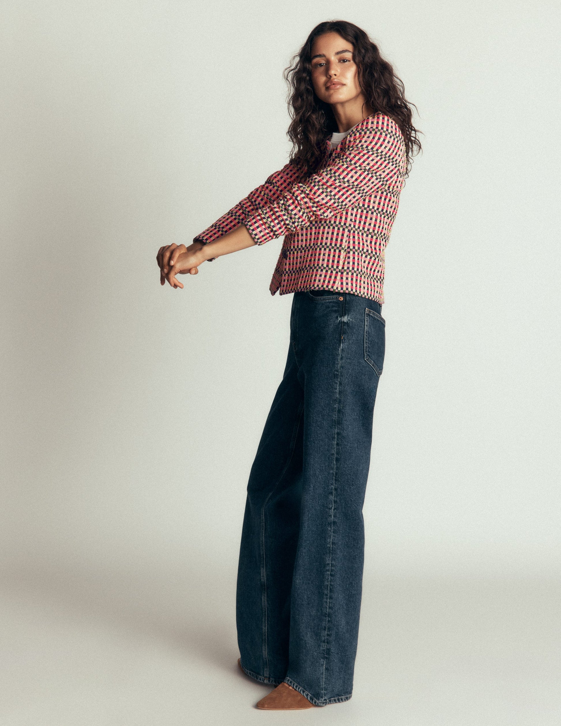 Salisbury Puff Sleeve Jacket-Multi-5