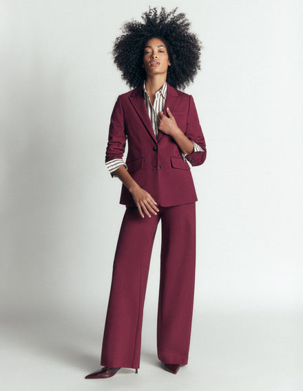 Stamford Ponte Blazer-Deep Wisteria