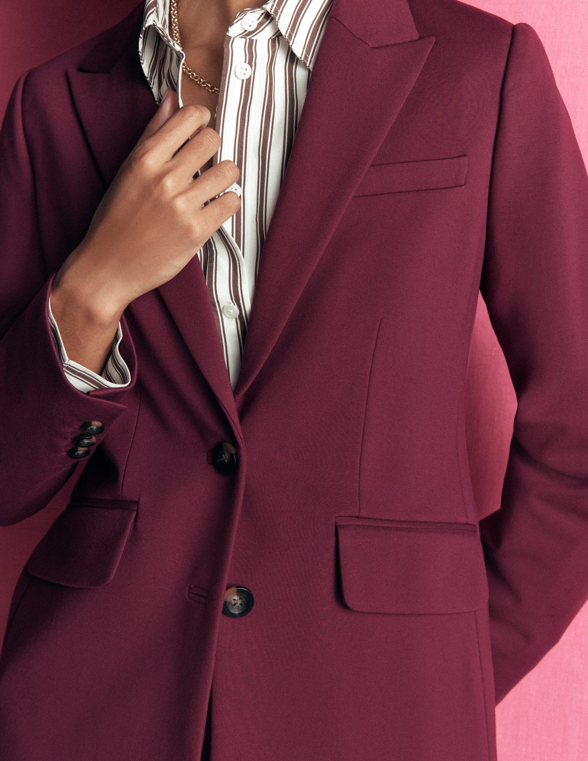 Stamford Ponte Blazer-Deep Wisteria-2