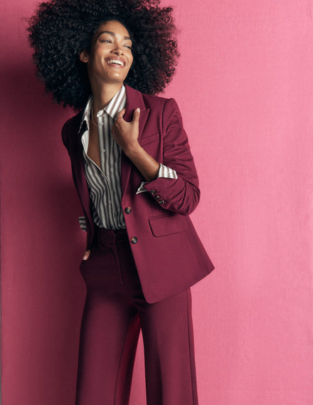 Stamford Ponte Blazer-Deep Wisteria