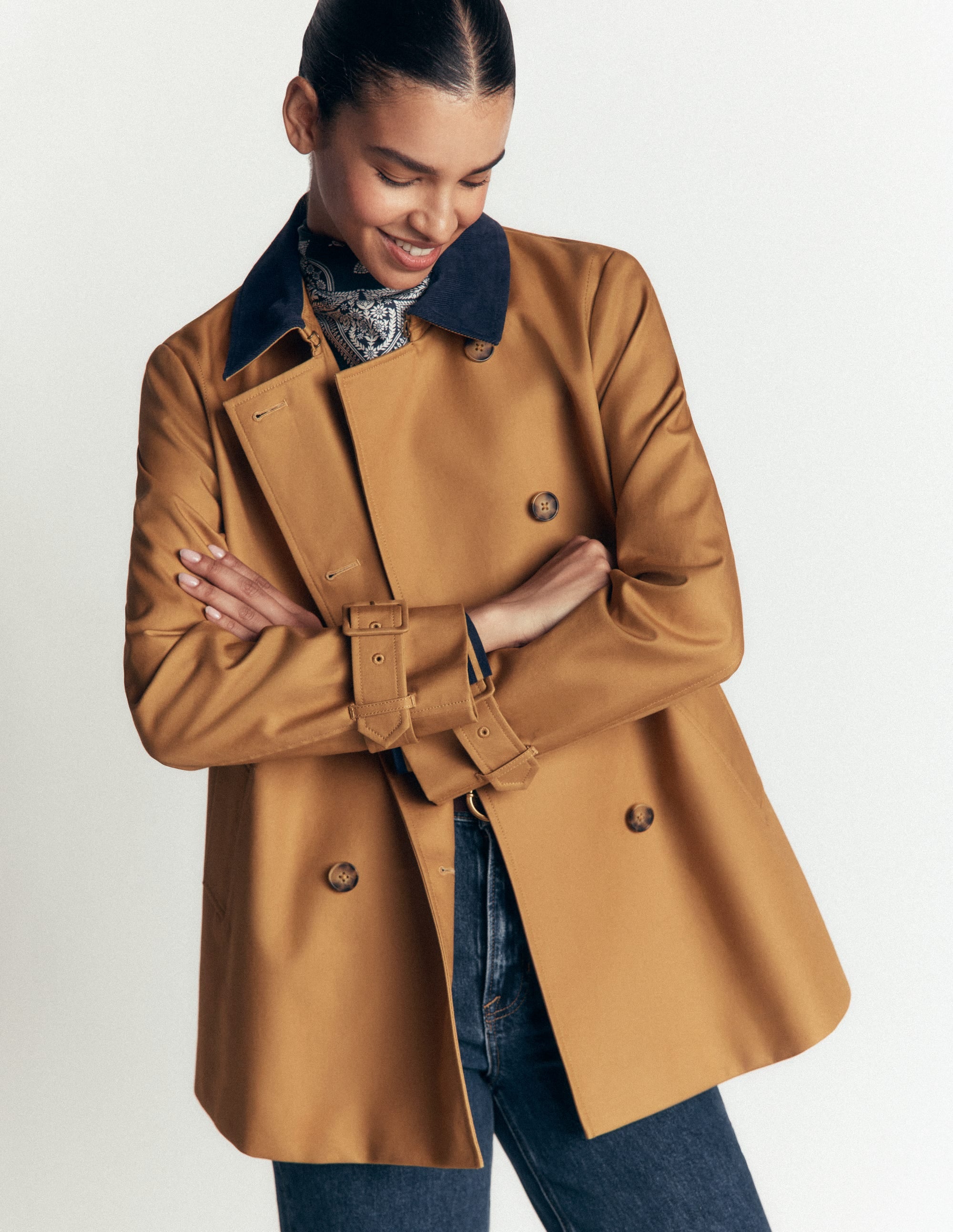 Swing Box Short Trench-Camel - Image 1