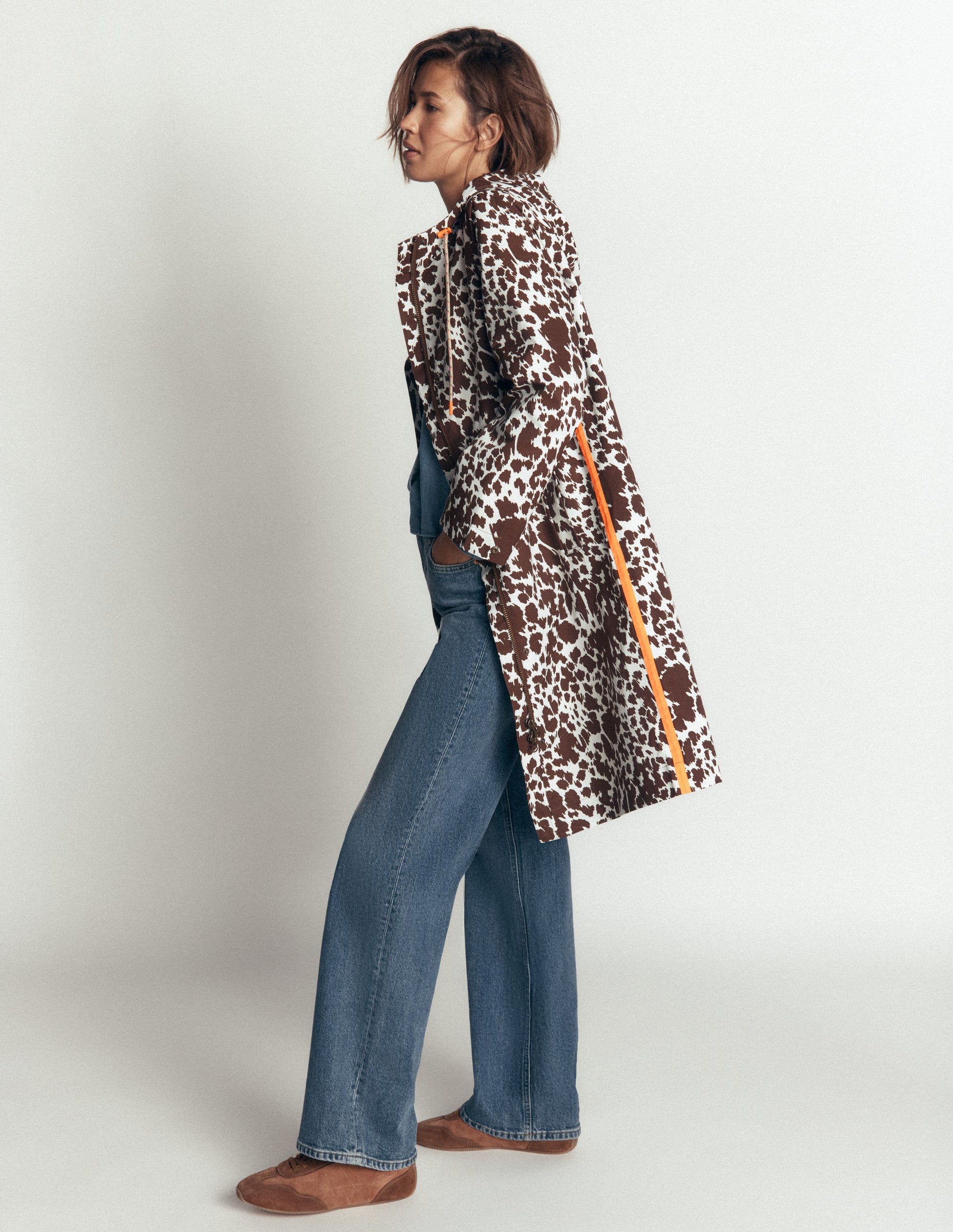Longline Raincoat-Cow Fields-4
