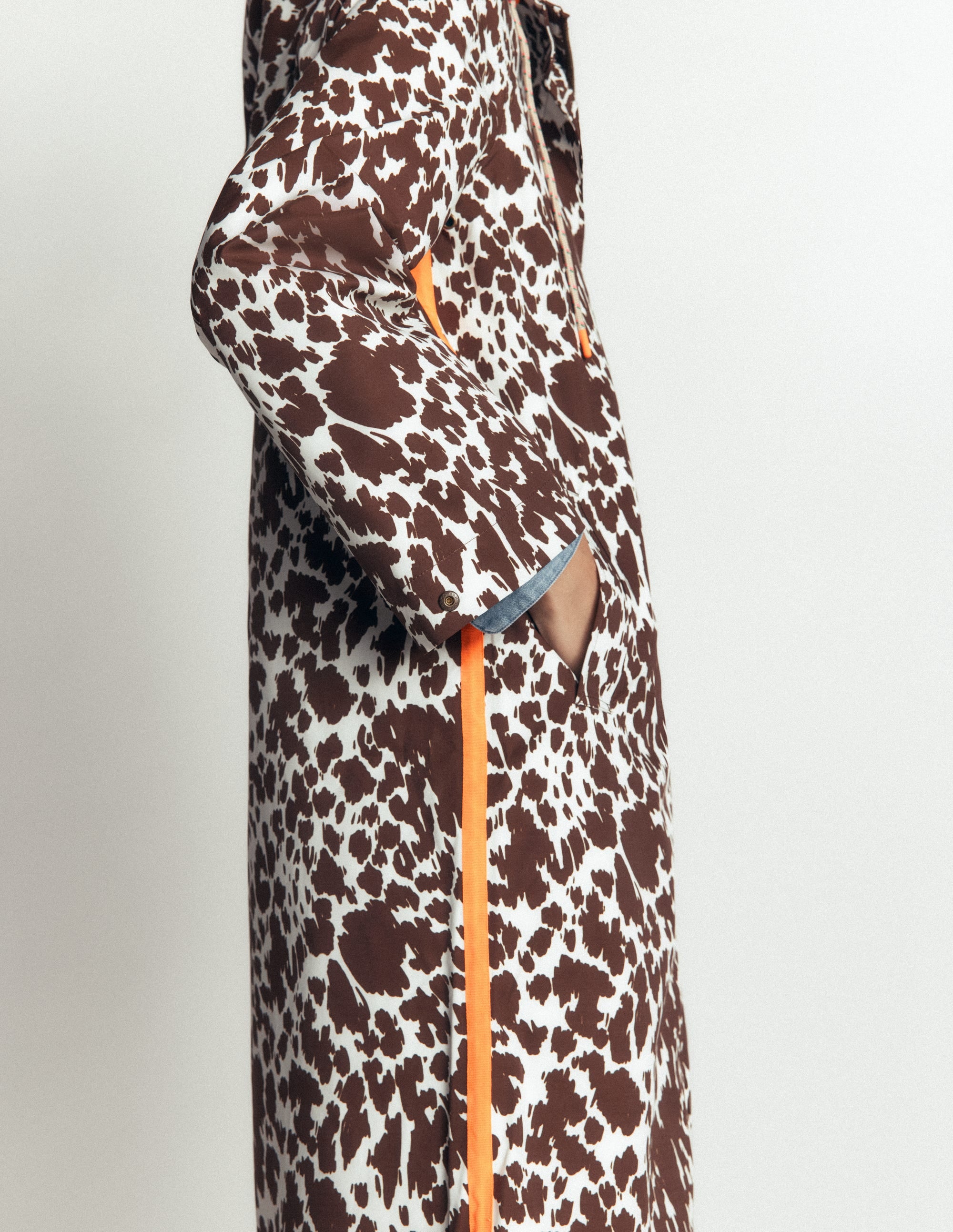 Longline Raincoat-Cow Fields - Image 5
