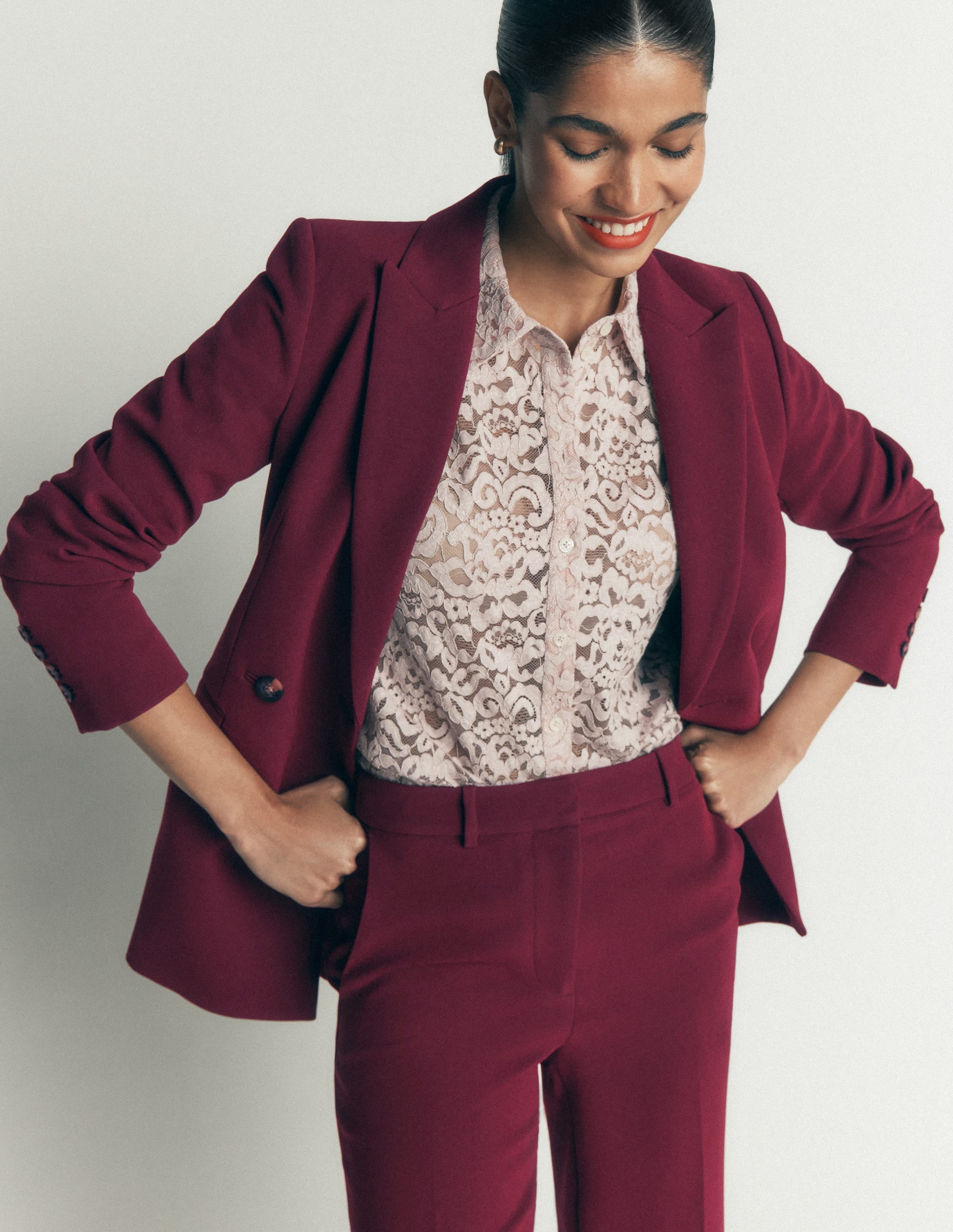 Keswick Double Breasted Blazer-Deep Wisteria - Image 2