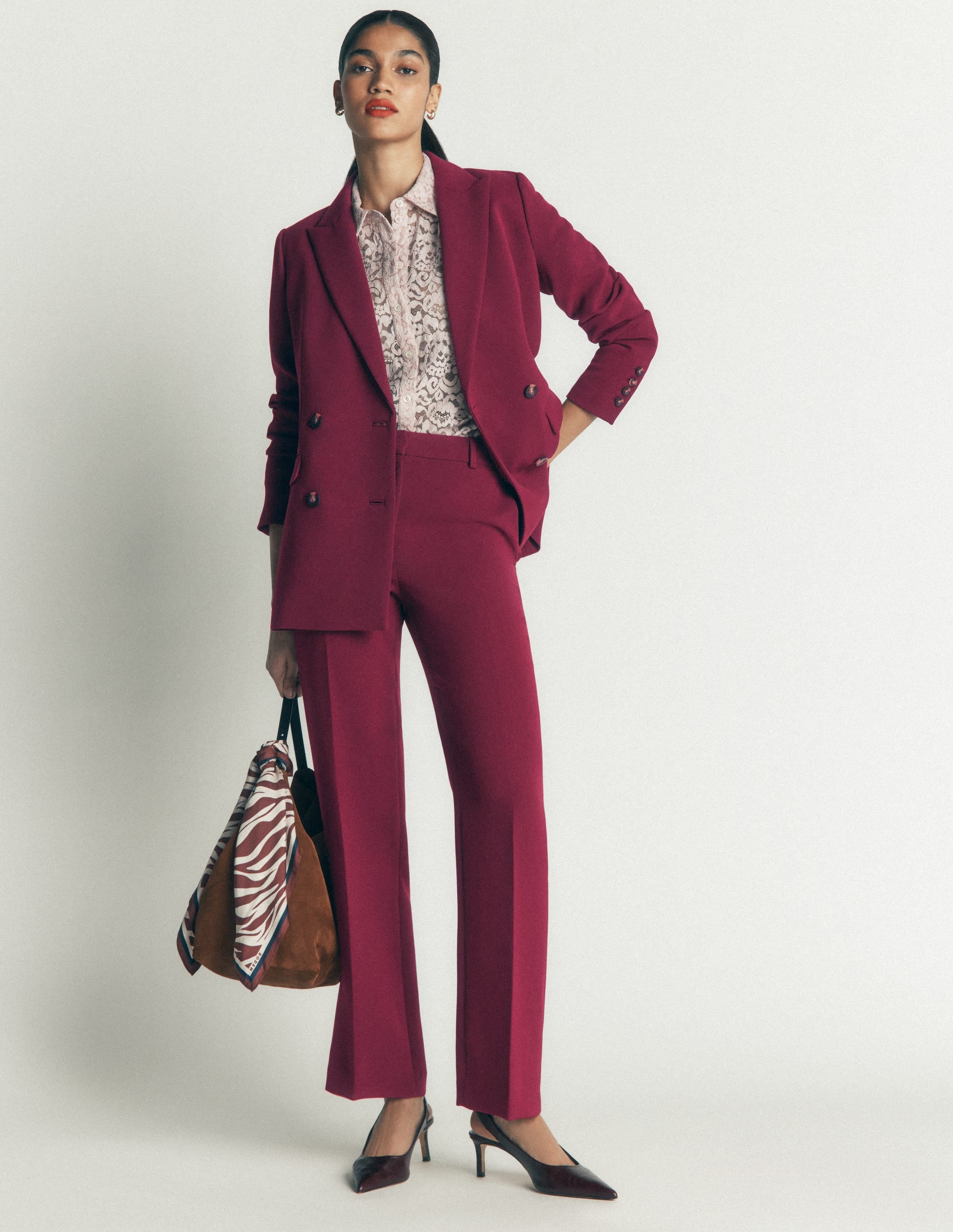 Keswick Double Breasted Blazer-Deep Wisteria - Image 5