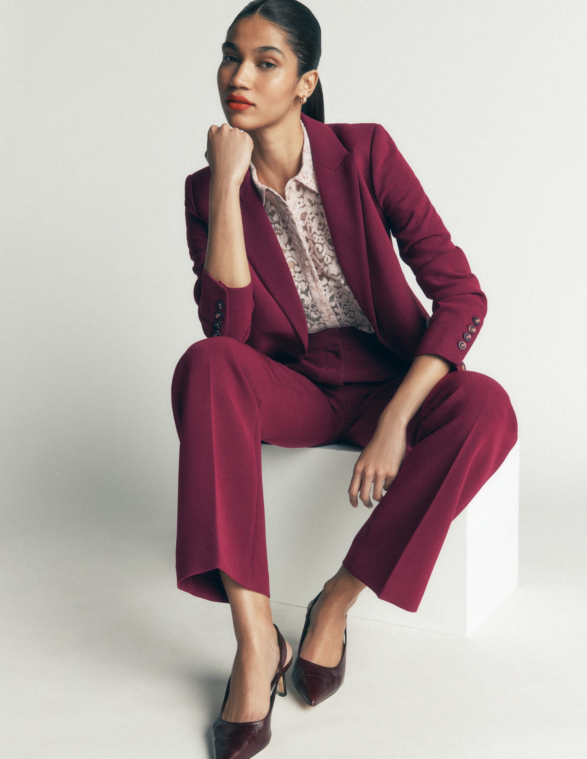 Keswick Double Breasted Blazer-Deep Wisteria - Image 6