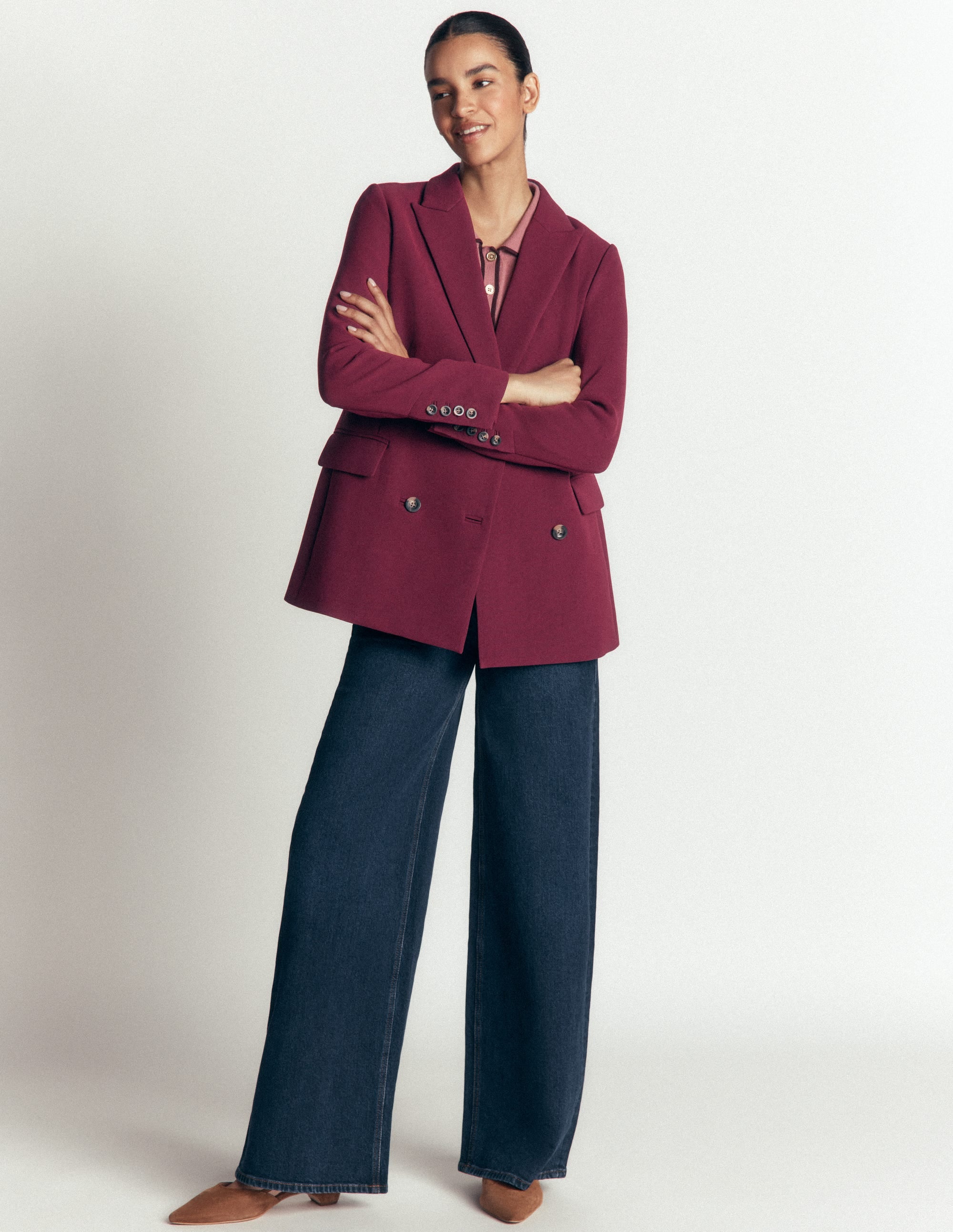 Keswick Double Breasted Blazer-Deep Wisteria - Image 7