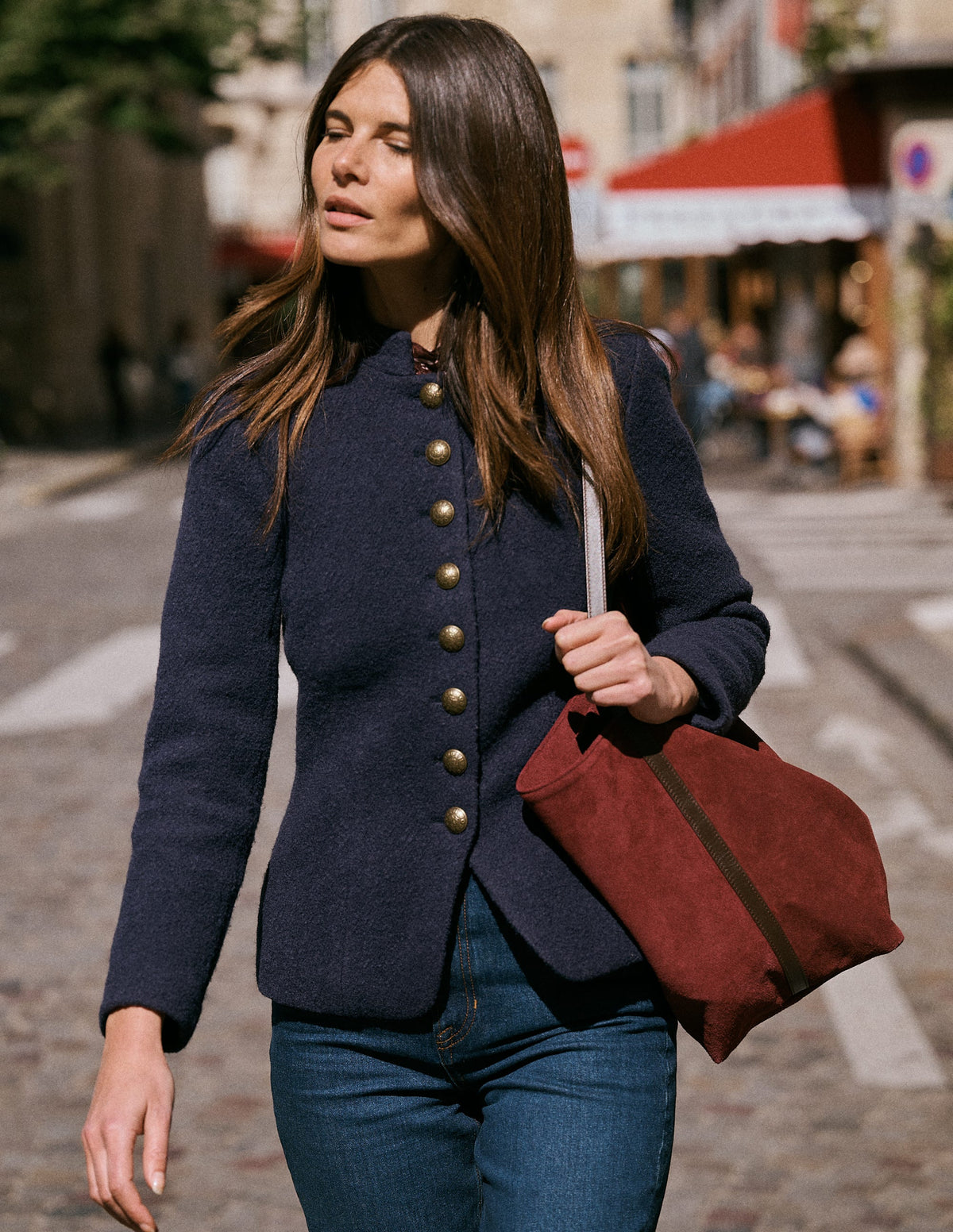 Hereford Boiled Wool Jacket-Navy - Image 1