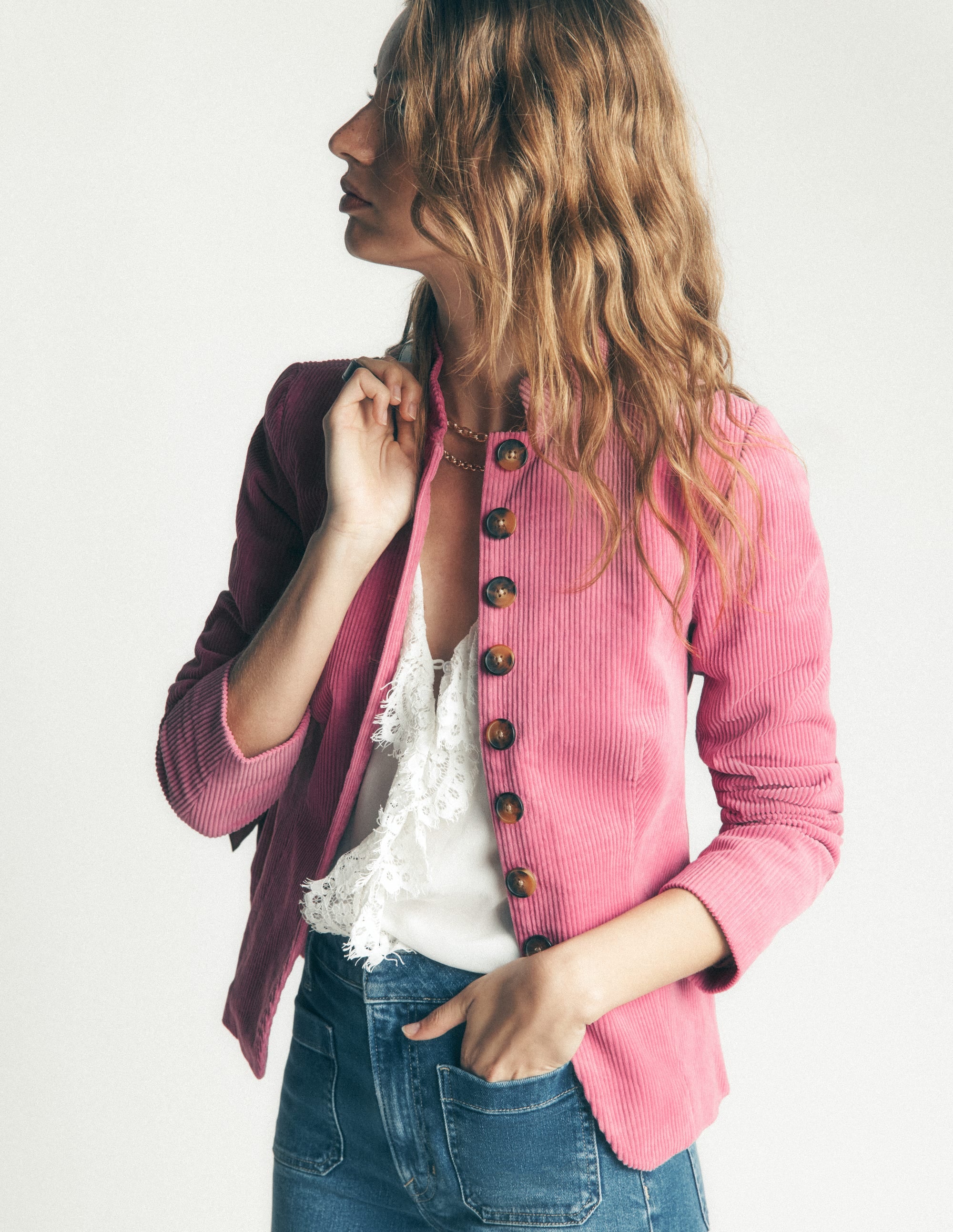 Hereford Military Cord Jacket-Pink Heather - Image 8