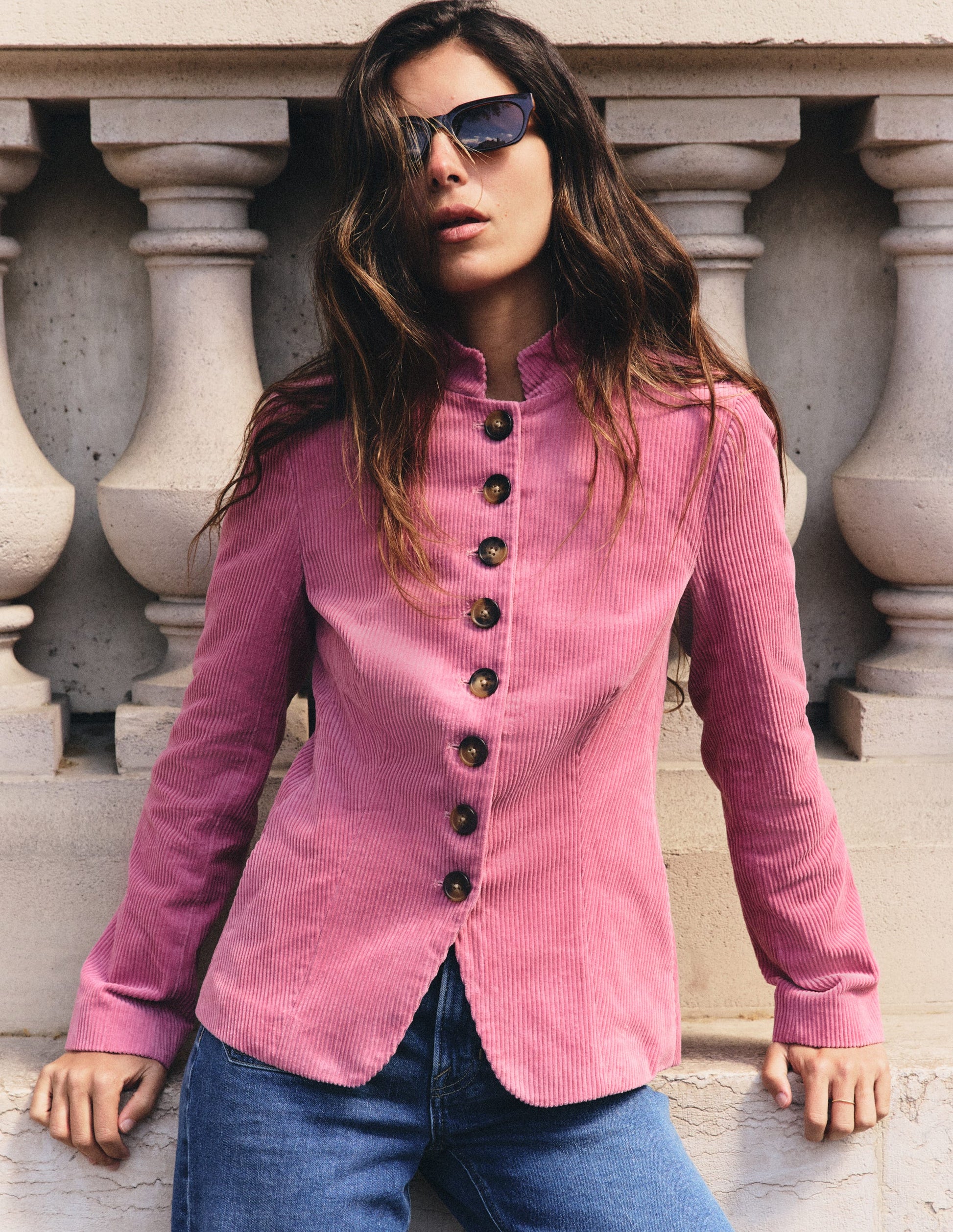 Hereford Military Cord Jacket-Pink Heather-1