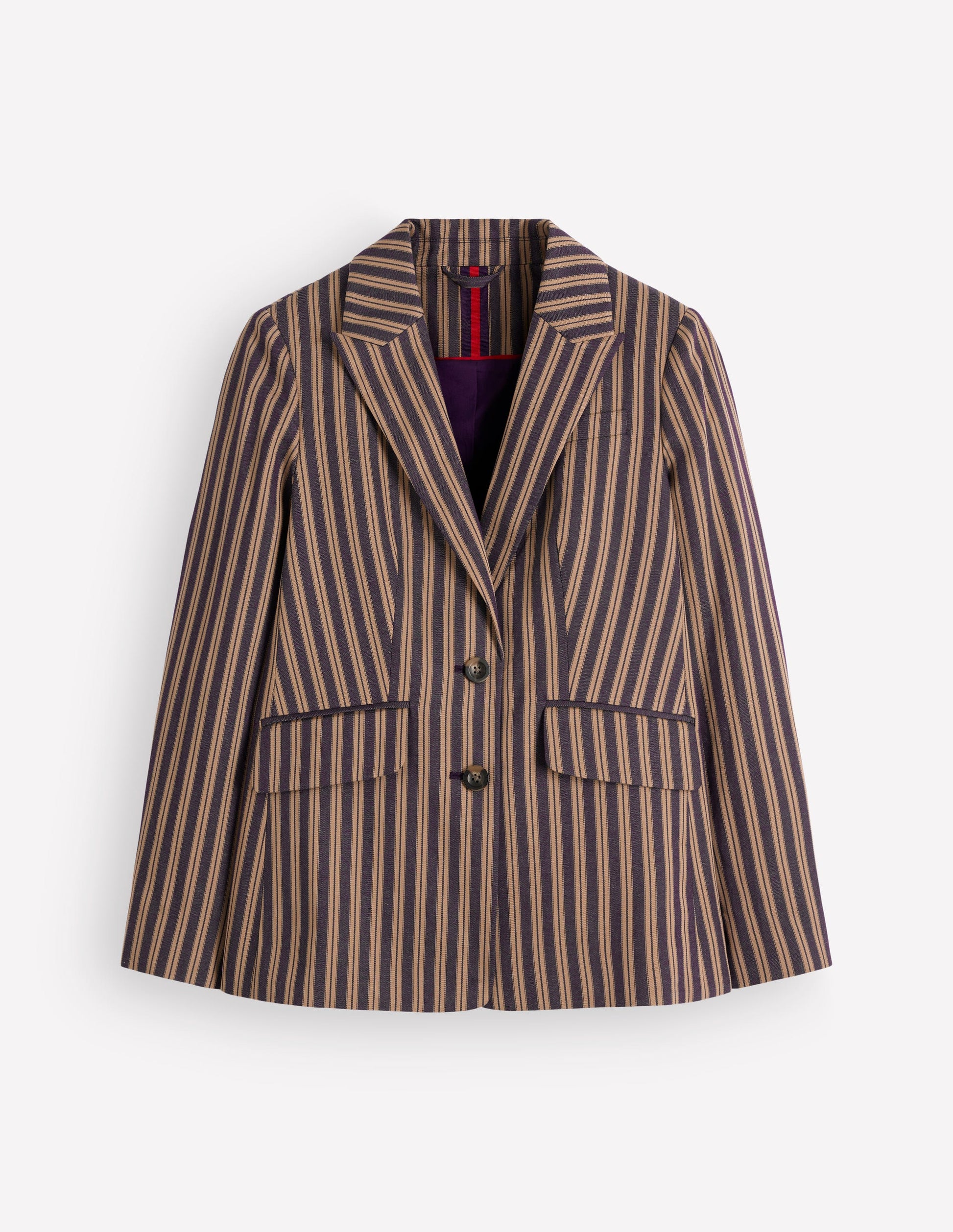Stamford Tailored Blazer-Navy, Camel Tram Stripe-10
