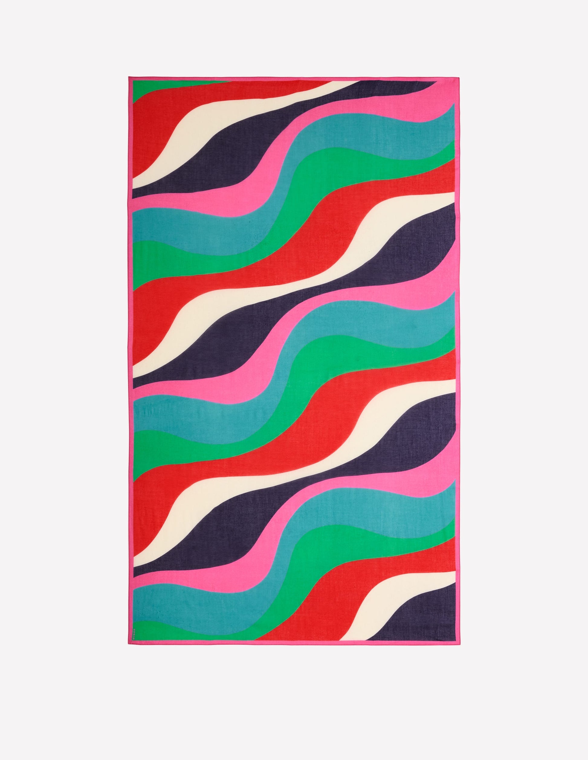 Printed Sarong Scarf-Multi, Rhythmic Wave-4