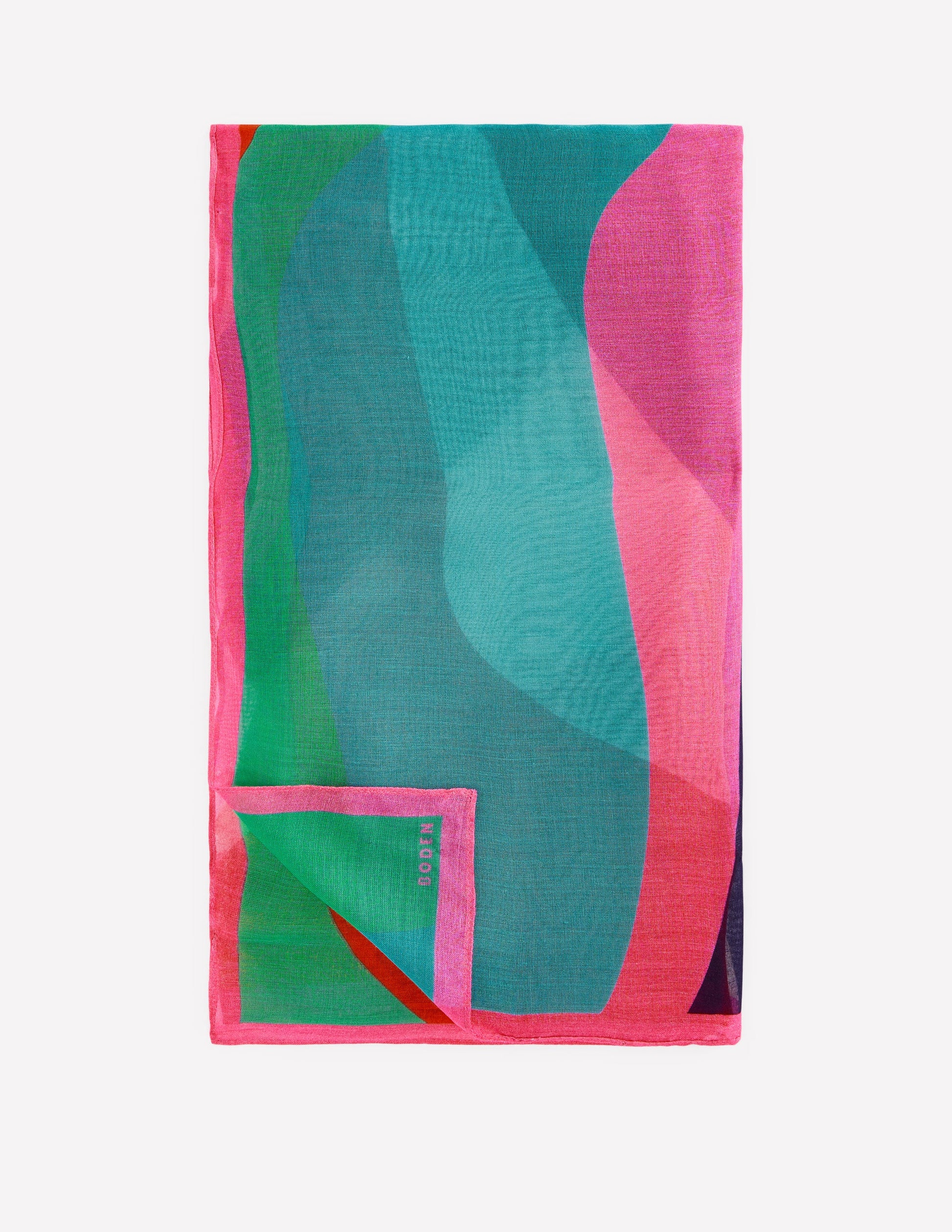 Printed Sarong Scarf-Multi, Rhythmic Wave-5