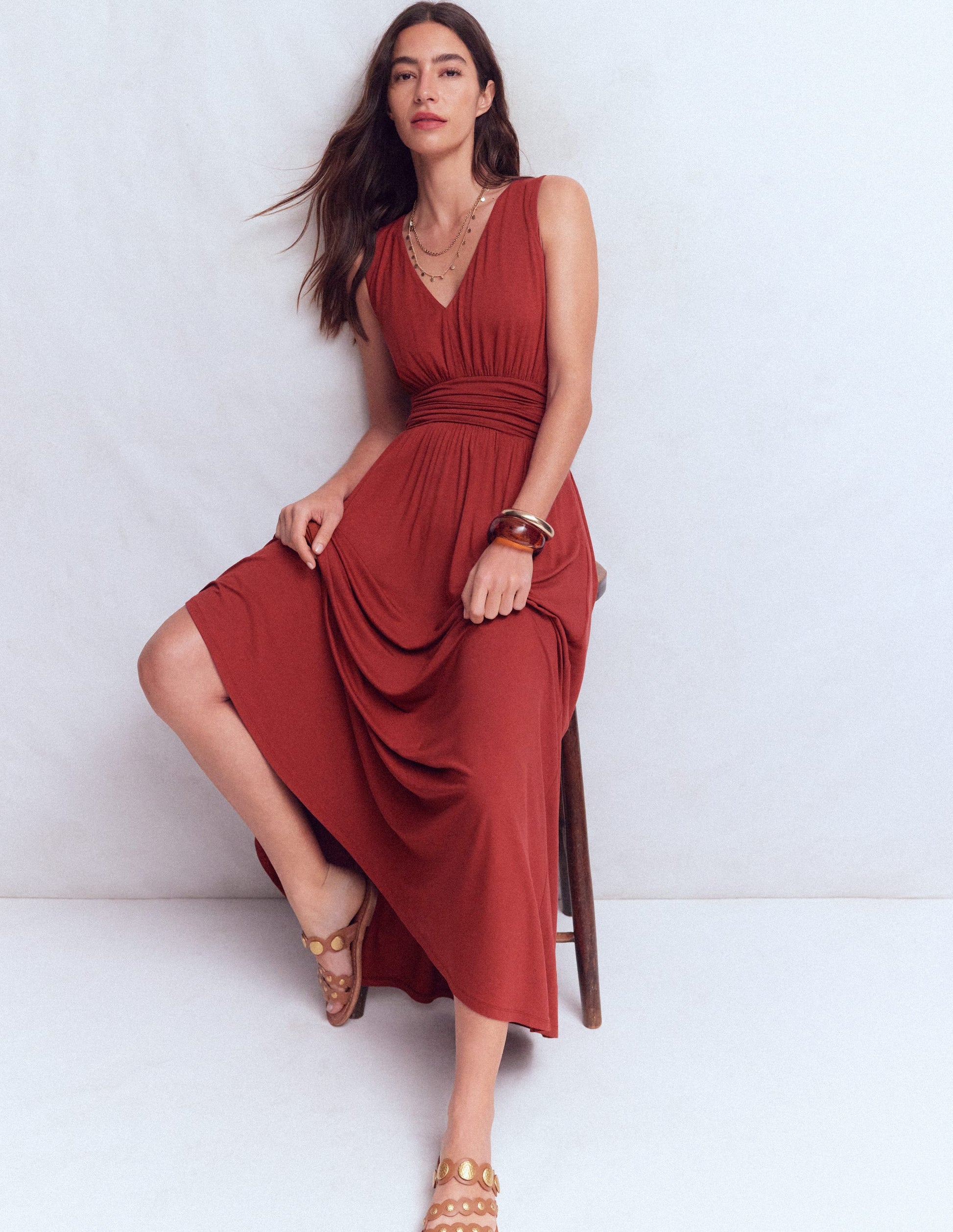 Elodie Jersey Maxi Dress-Rich Chestnut | Boden UK Elodie Jersey Maxi Dress-Rich Chestnut | Boden UK